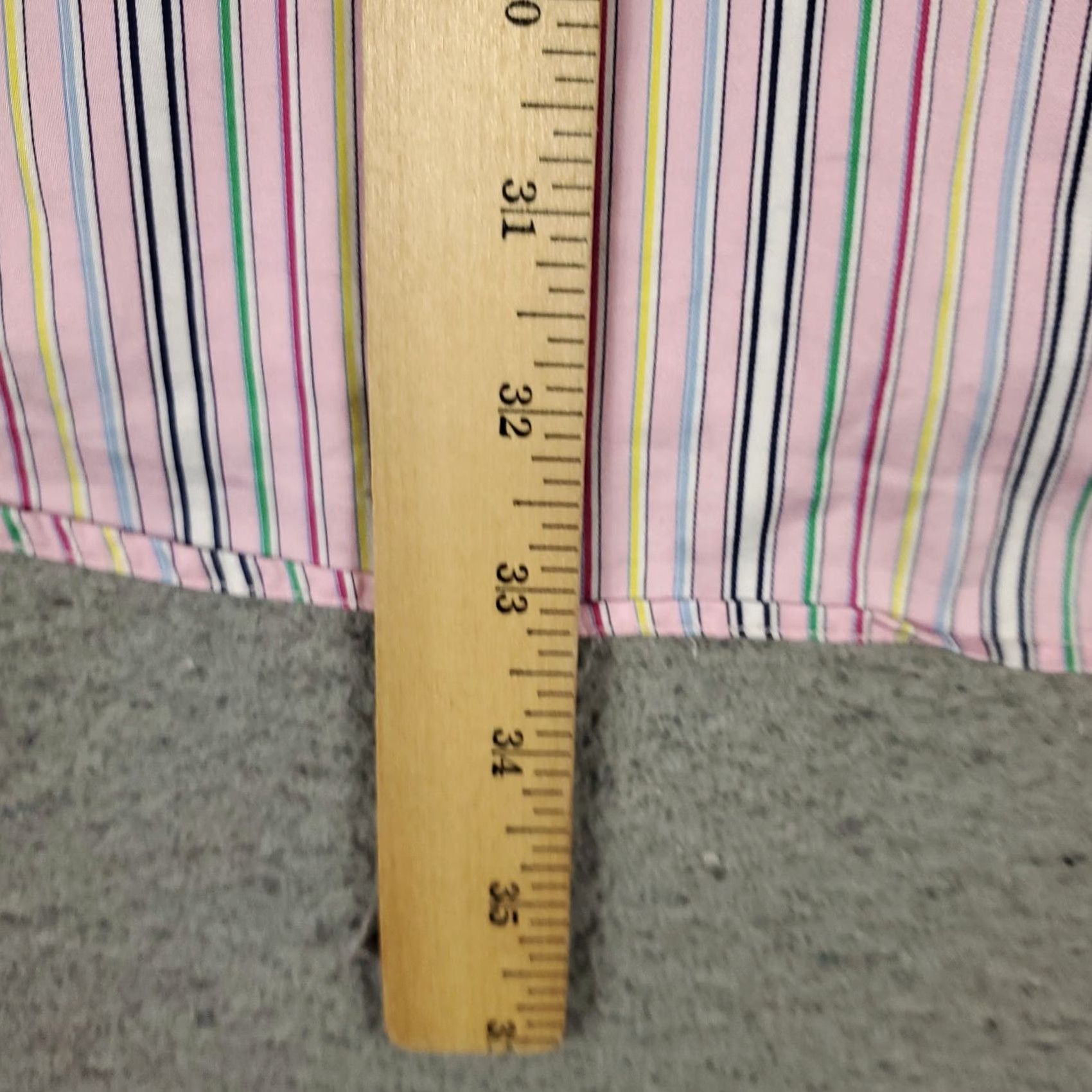 BUGATCHI Bugatchi Shirt Mens XL Pink Striped Button-Up Long Sleeve Regular Fit Vintage No Size US XL / EU 56 / 4 - 4 Thumbnail