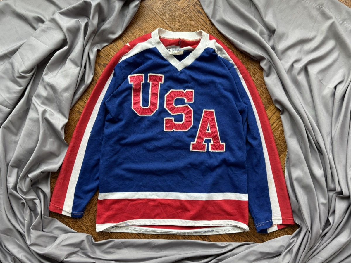 USA Olympics × Vintage 1984 Team USA Hockey Jersey 1980s Vintage Cooper Patches Size US S / EU 44-46 / 1 - 14 Thumbnail