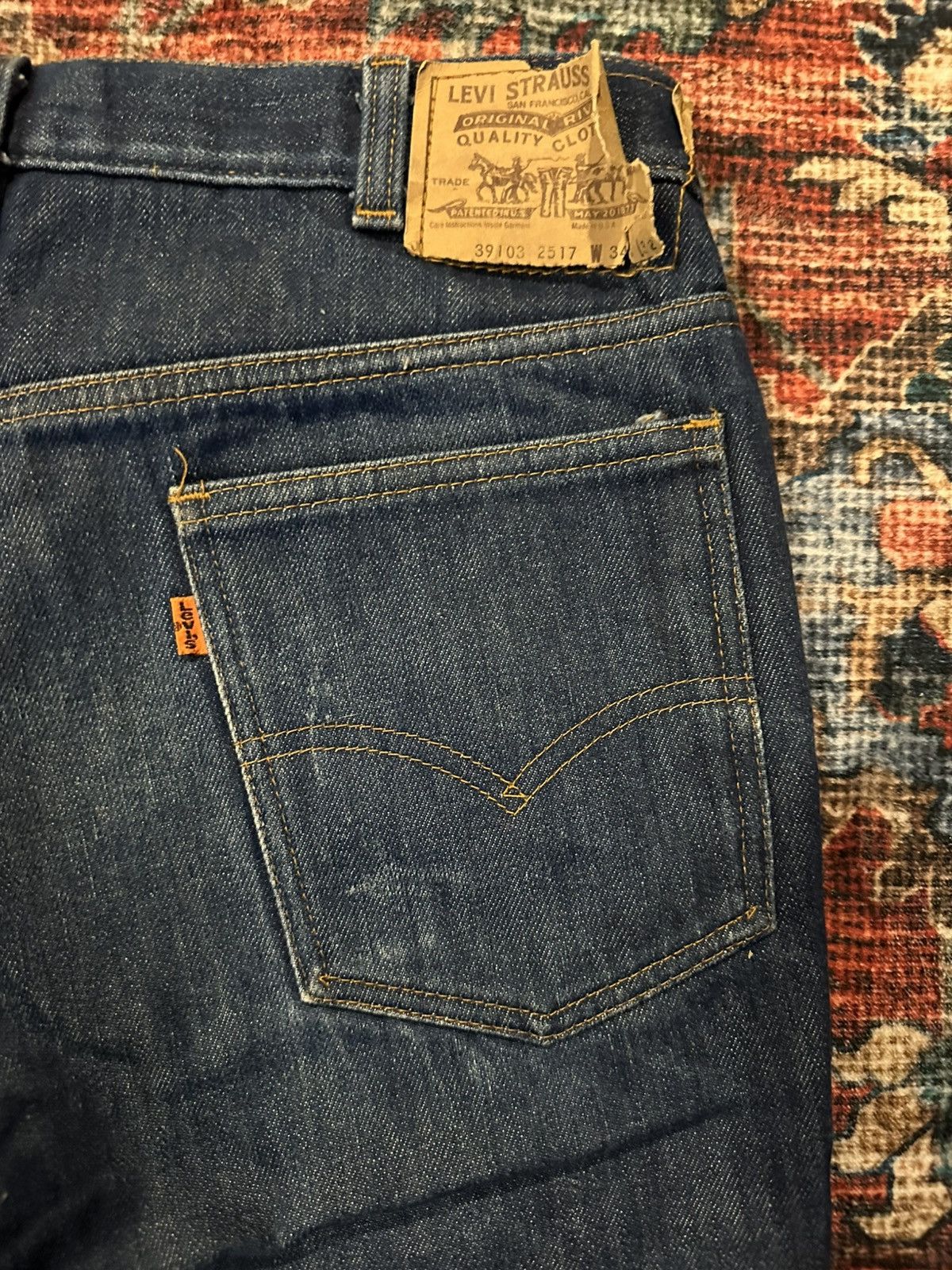 Levi's Flannel lined Orange Tab Levi Jeans Size US 34 / EU 50 - 4 Thumbnail