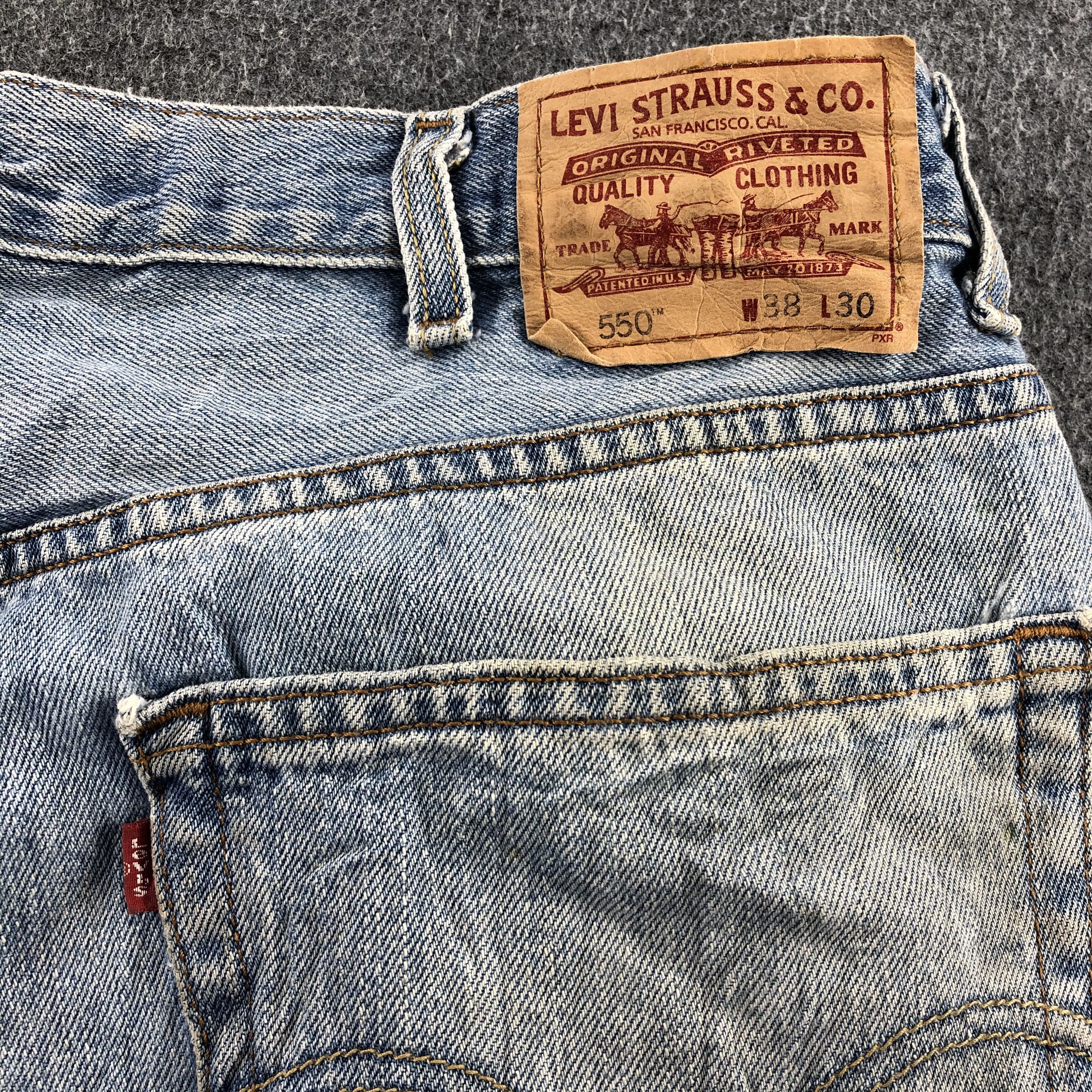 Levi's Vintage 90s Light Wash Levis 550 Jeans-J1219 Size US 36 / EU 52 - 5 Thumbnail
