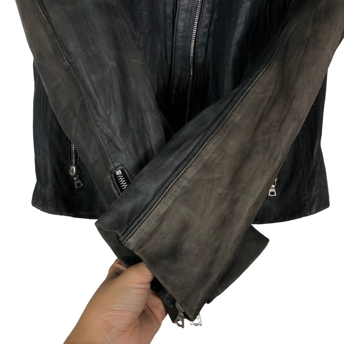 Japanese Brand 🔥90’s Unknown London Leather Biker Jacket Size US S / EU 44-46 / 1 - 11 Thumbnail