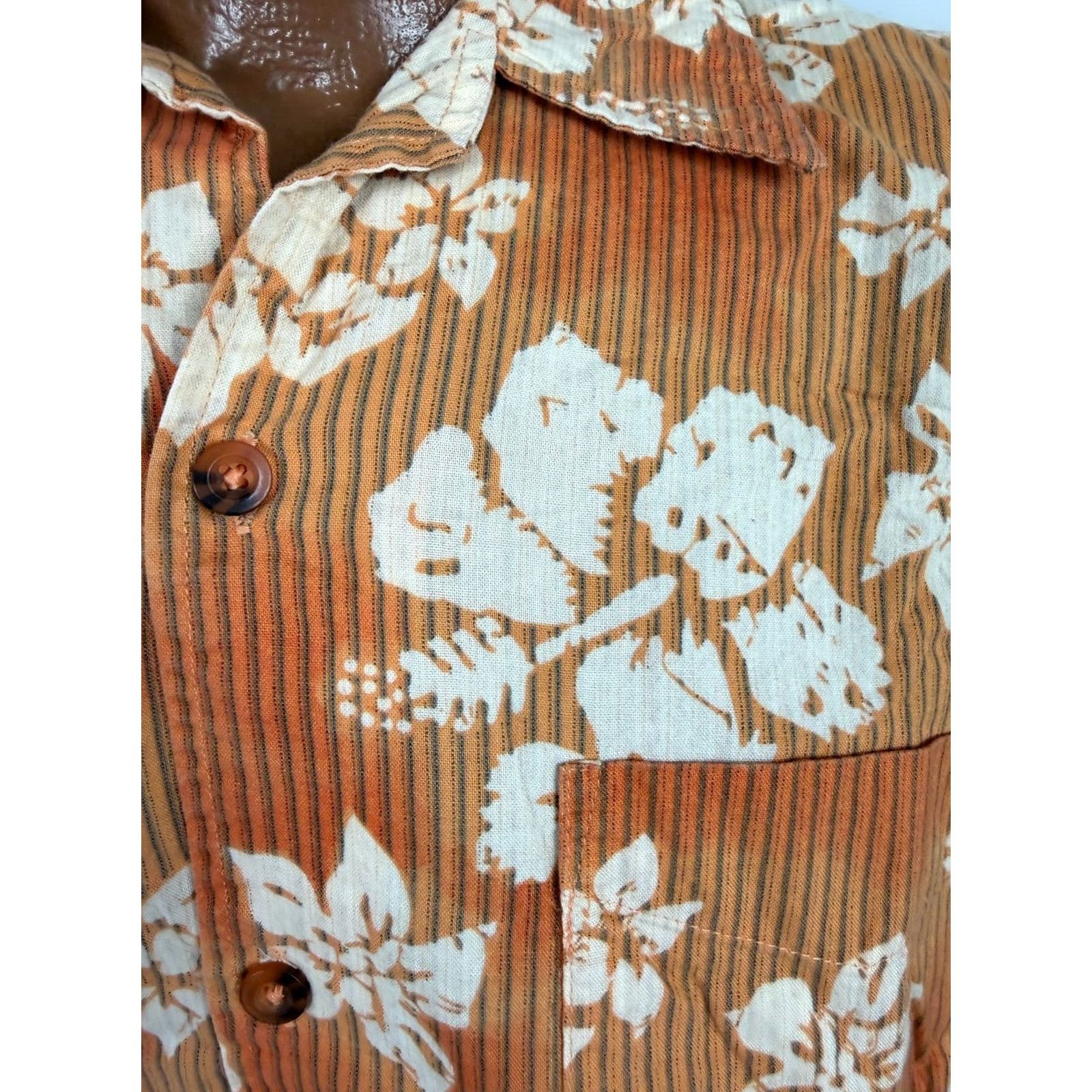 Vintage VINTAGE No Boundaries Shirt Men L Orange Floral Hawaiian 90s 2000s Patch Pockets Short Sleeve Button-Up Collared Beach Hipster Casual Travel Size US L / EU 52-54 / 3 - 5 Thumbnail