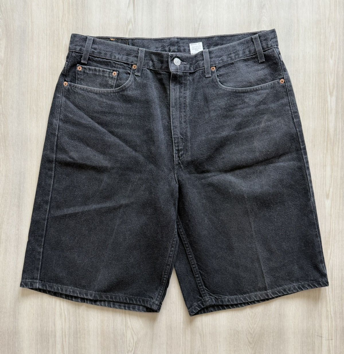 Levi's Vintage 90s Levis Black Denim Shorts Sz 38 Made In Mexico Size US 38 / EU 54 - 3 Thumbnail