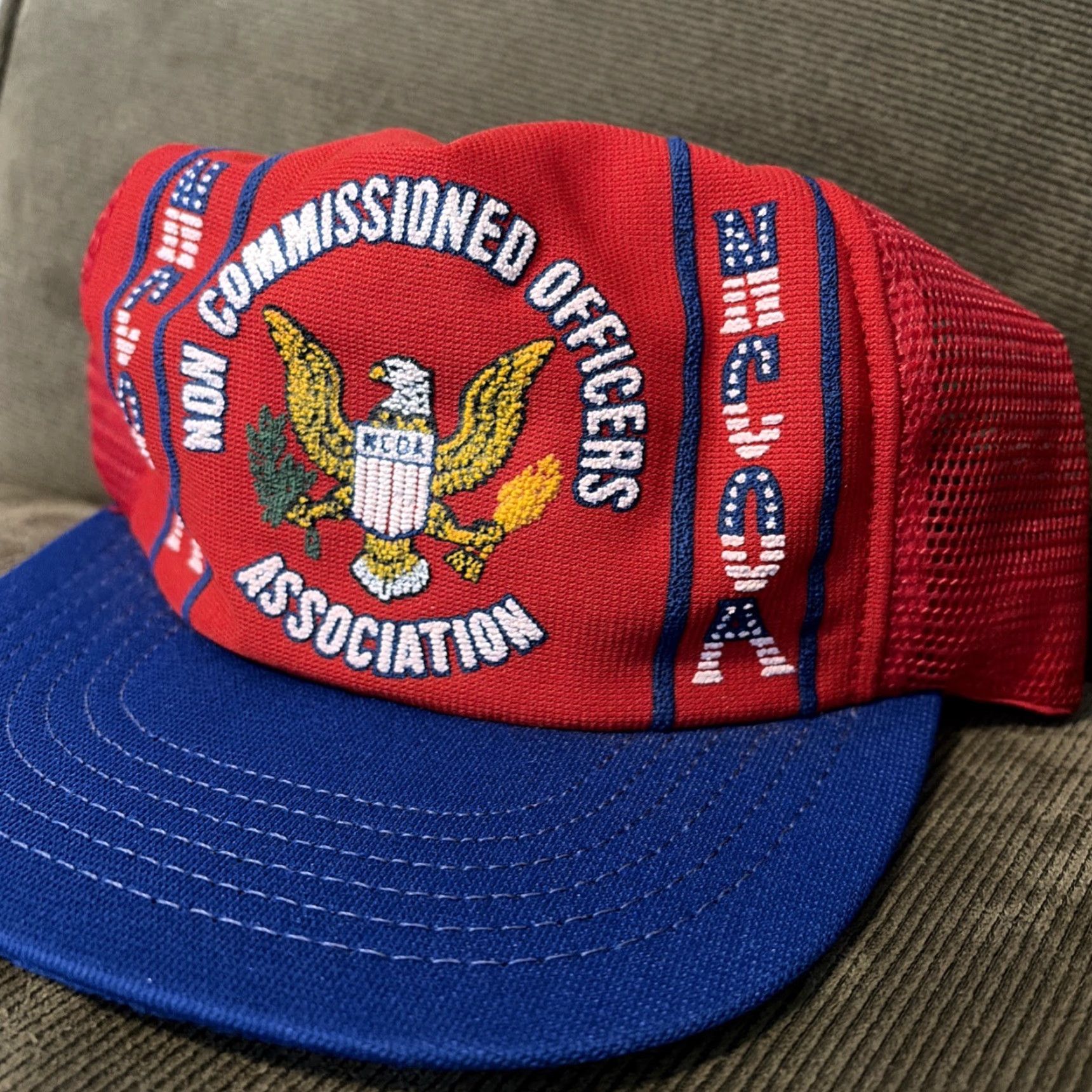 Commission VINTAGE NCOA Hat Trucker Snap-Back Men One Size Red Size ONE SIZE - 3 Thumbnail