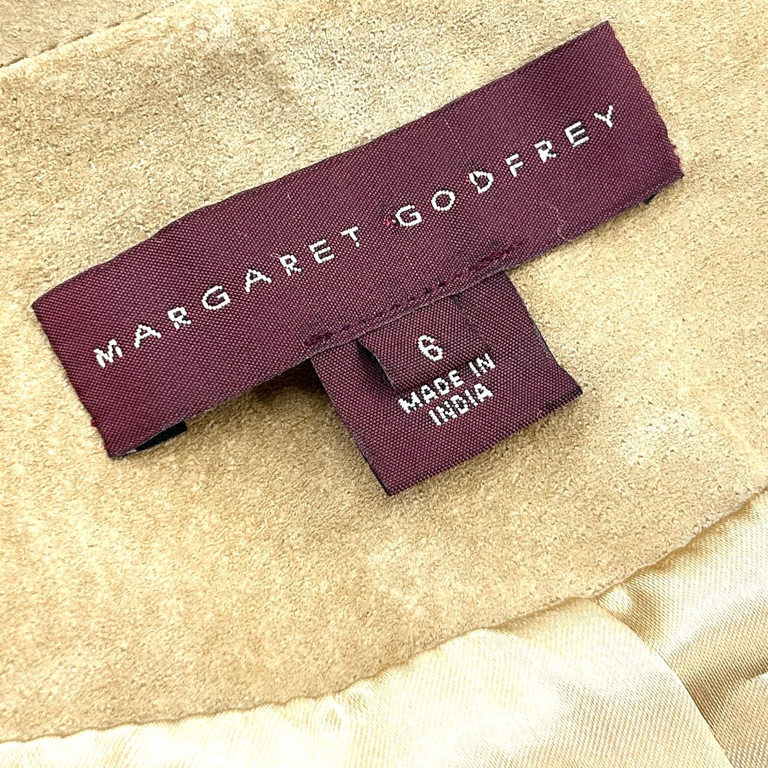 Vintage 90s Margaret Godfrey Tan Genuine Suede Beaded Western Blazer Size S / US 4 / IT 40 - 7 Thumbnail