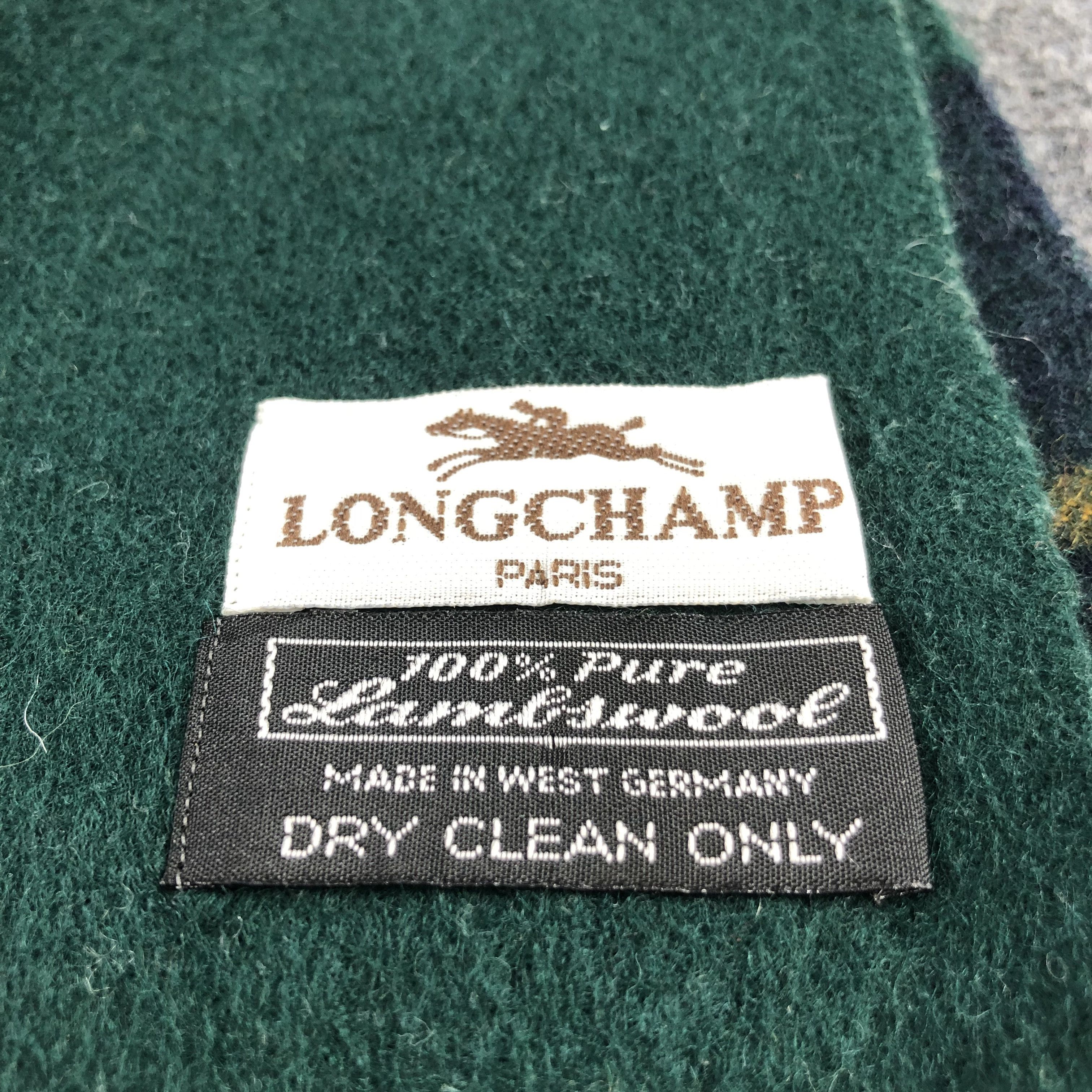 Longchamp Longchamp Tartan Wool Scarf Muffler V855 Size ONE SIZE - 5 Thumbnail