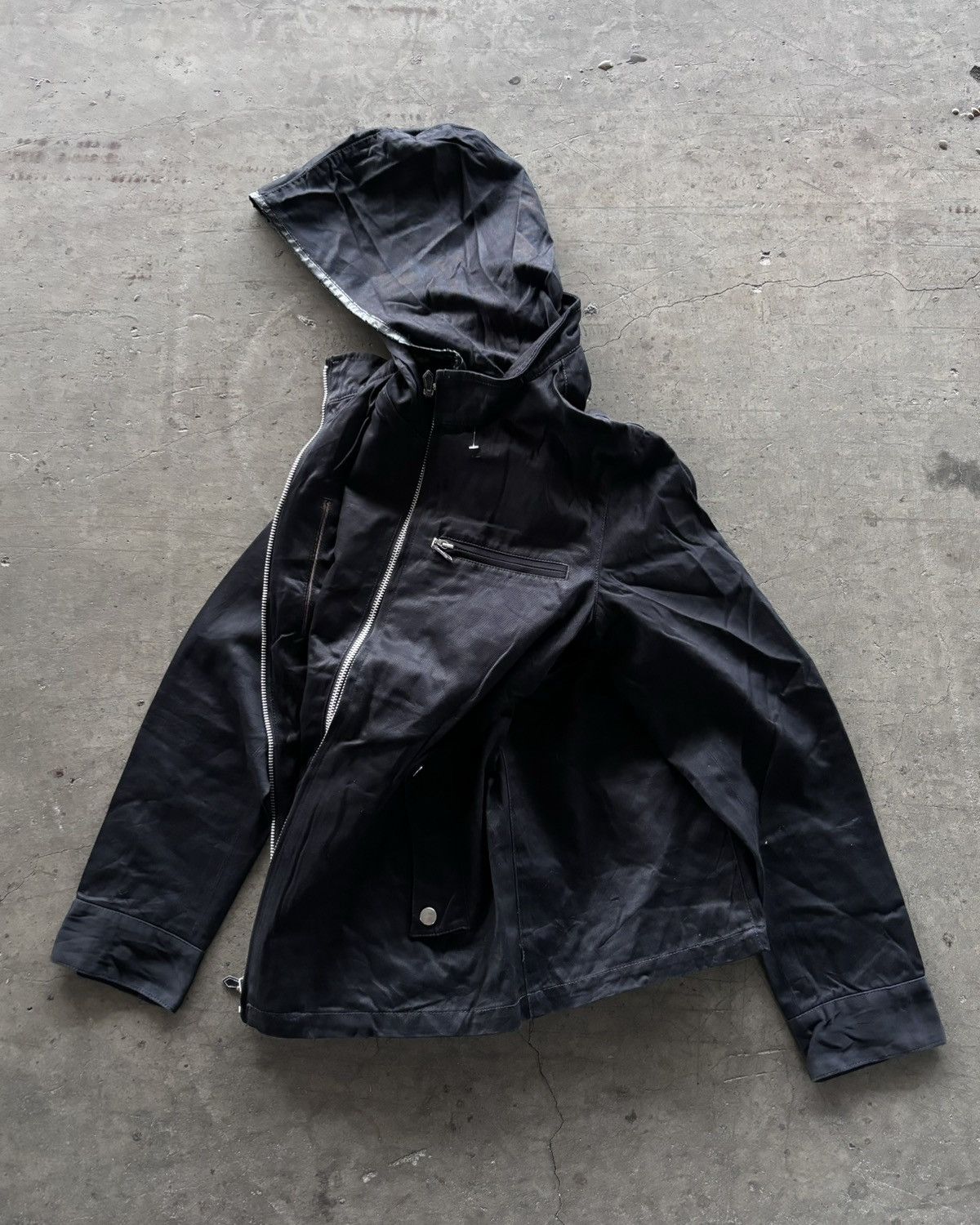 If Six Was Nine × Japanese Brand × Le Grande Bleu (L.G.B.) 2000s m.f.Editorial Multi Zip Up Canvas Black Jacket Size US L / EU 52-54 / 3 - 7 Thumbnail
