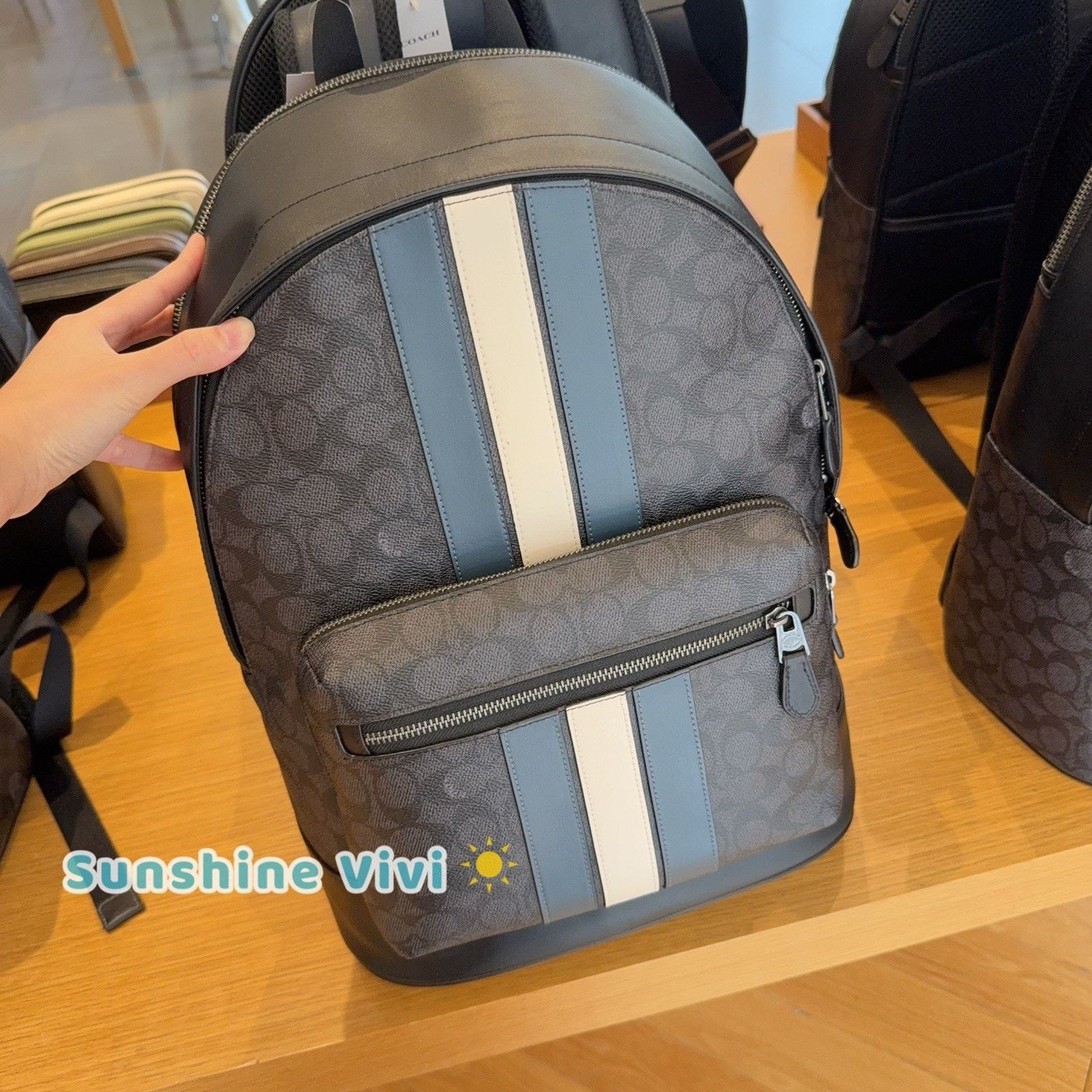 Coach NWT Coach Cv922 West Backpack With Varsity Stripe Size ONE SIZE - 1 Thumbnail