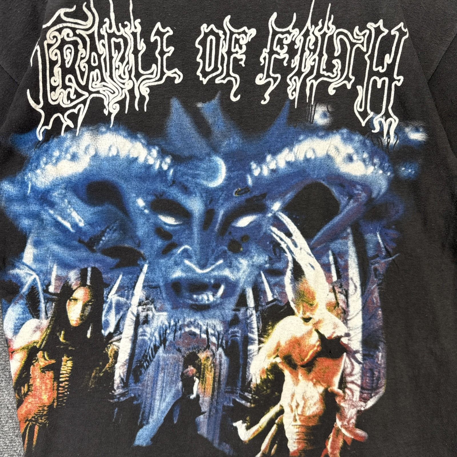 Vintage Cradle Of Filth Shirt Mens Medium Black 90s Tortured