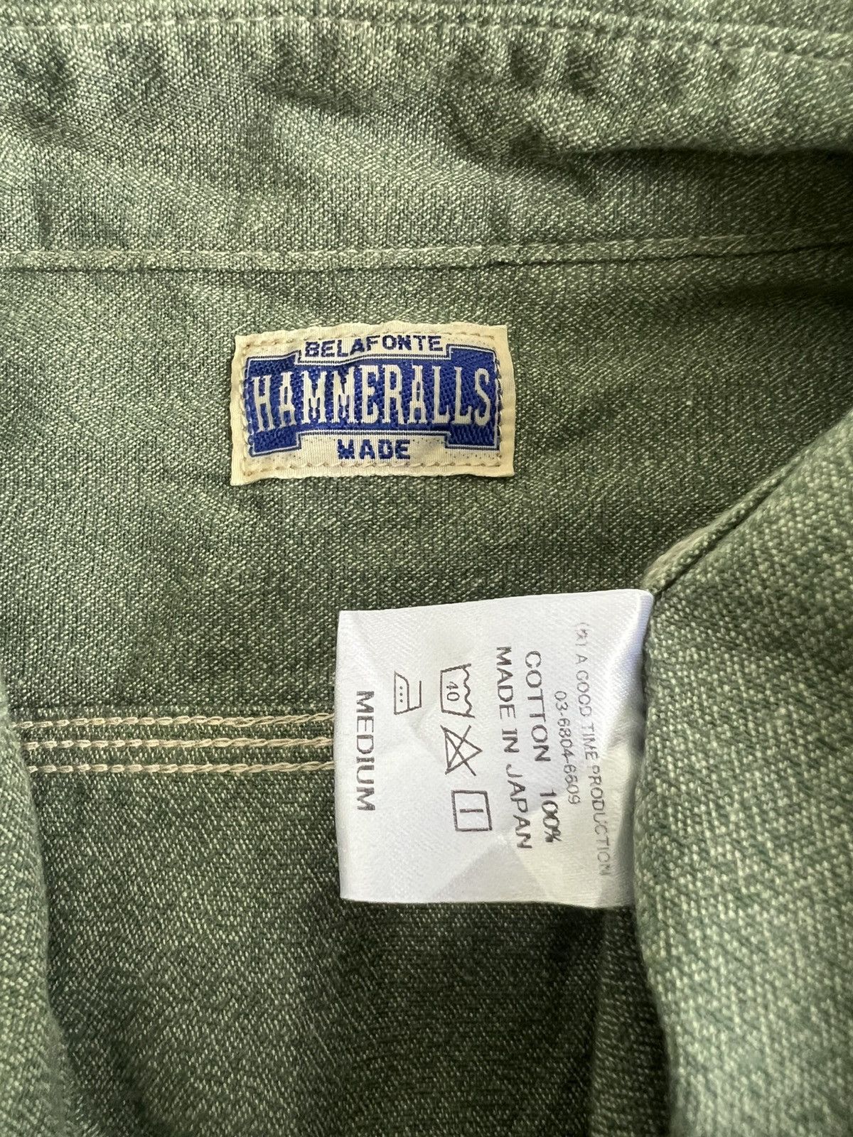 Samurai Jeans Hammeralls Belafonte Made Salt Pepper Selvedge Oxford Shirt Size US M / EU 48-50 / 2 - 7 Thumbnail