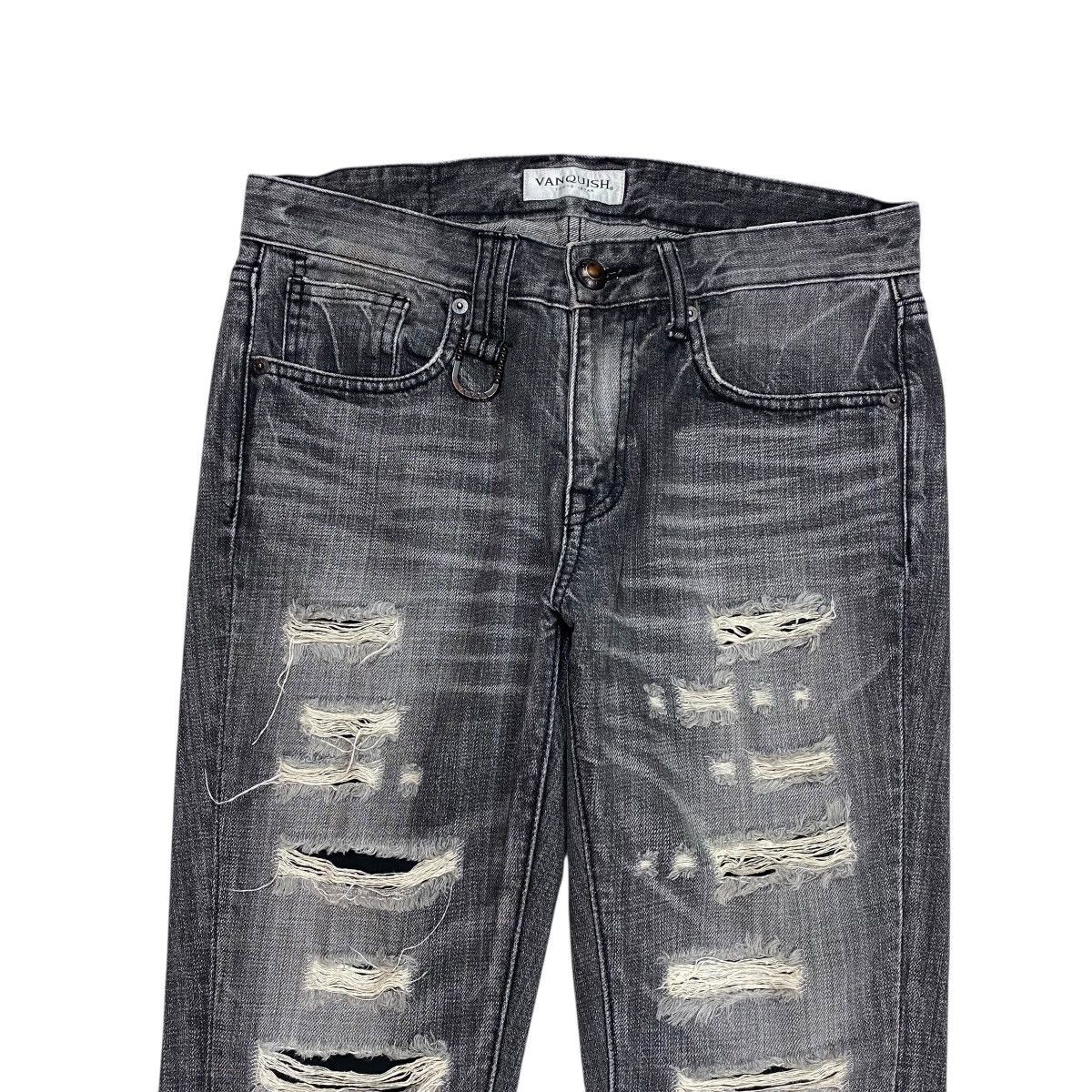 Fragment Design × Vanquish Vanquish Distressed Washed Denim Pants Size US 31 - 3 Thumbnail