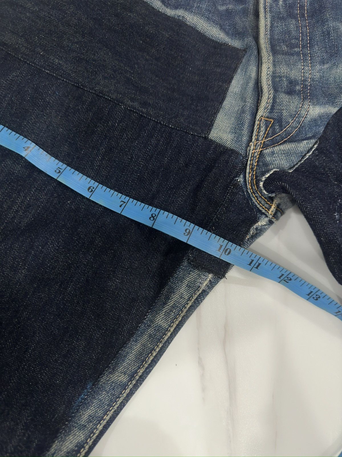 Levi's × Levi's Vintage Clothing Vintage Levis Redline Selvedge Custom Repaired Sashiko Boro Size US 30 / EU 46 - 21 Thumbnail