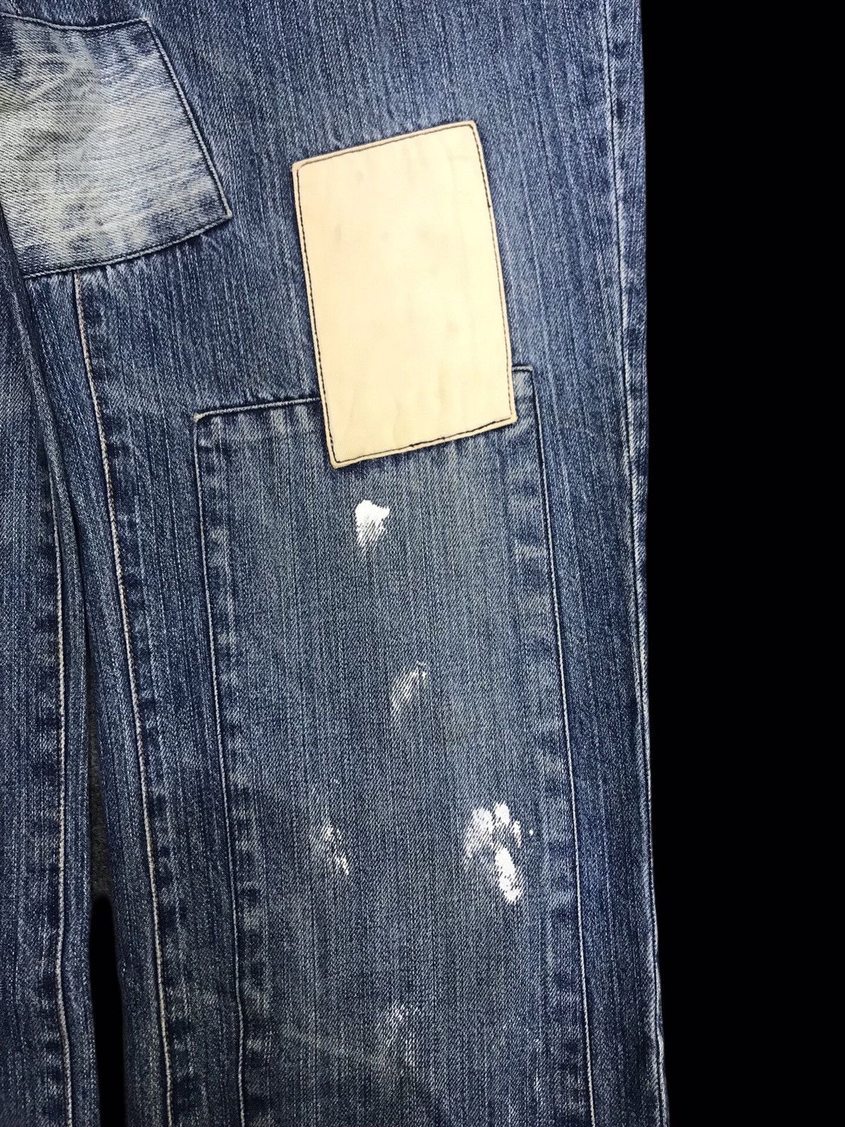 Designer 💥DENIM ART💥ZEROSAIL Japan Distressed Patchwork Denim F176 Size US 34 / EU 50 - 5 Thumbnail