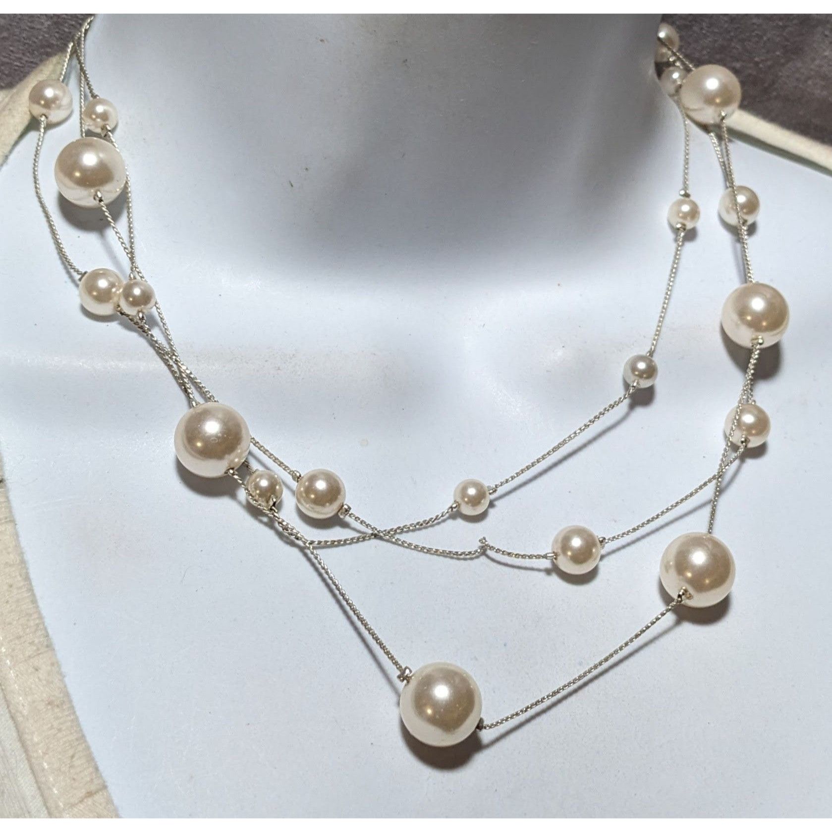 Other Whimsical Glam Roman Multilayer Pearl Station Necklace Size ONE SIZE - 6 Thumbnail