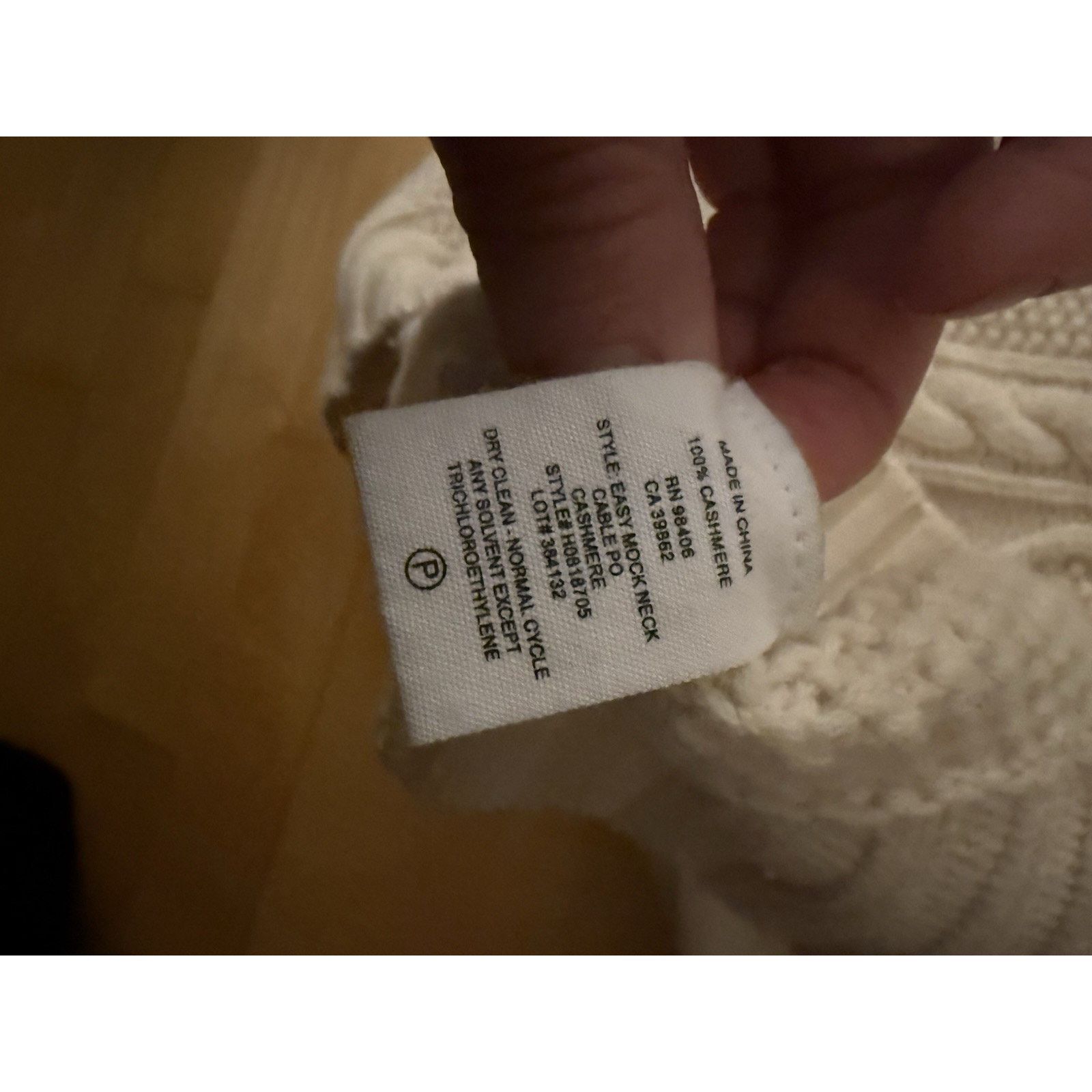 Theory Theory Easy Mock Neck Cable Knit Cashmere Ivory White Small Size S / US 4 / IT 40 - 4 Thumbnail