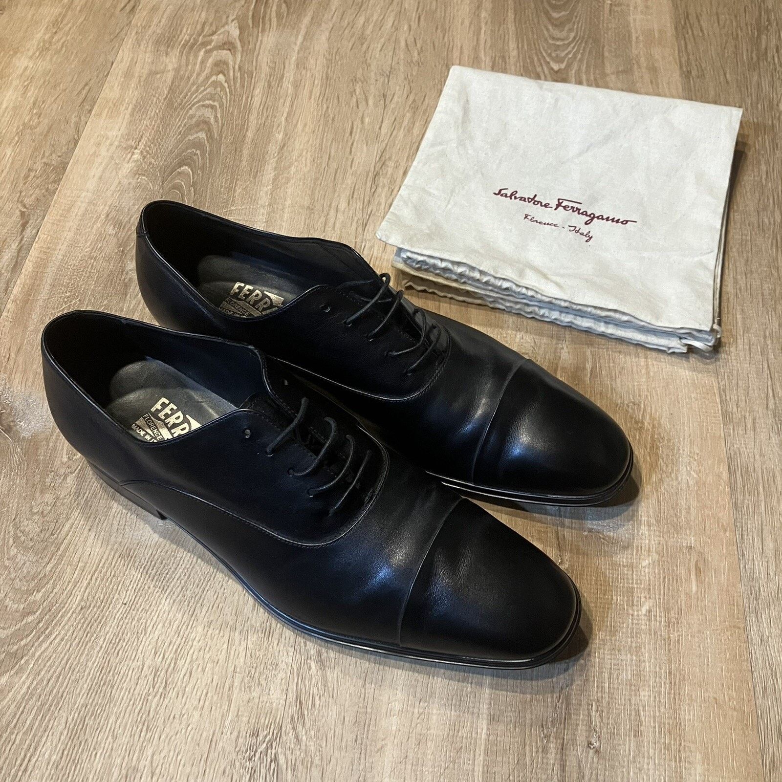 Salvatore Ferragamo Salvatore Ferragamo Black Leather Gancini Loafers Dress Size US 9.5 / EU 42-43 - 1 Thumbnail