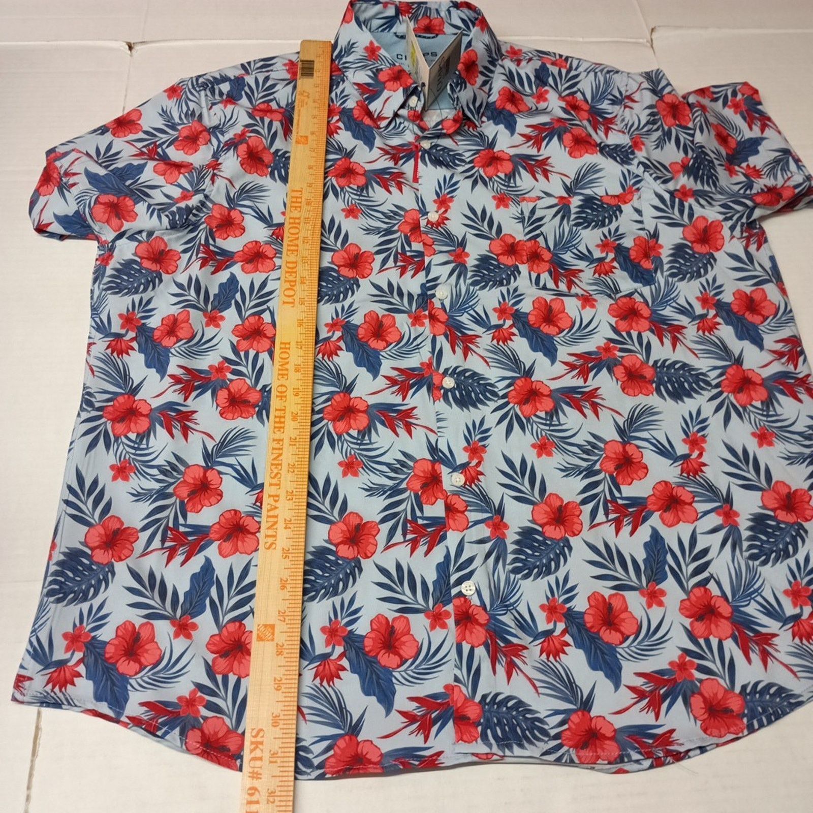 Chaps Chaps Everyday Performance Shirt Mens Size 2XL Blue Floral Size US XXL / EU 58 / 5 - 6 Thumbnail