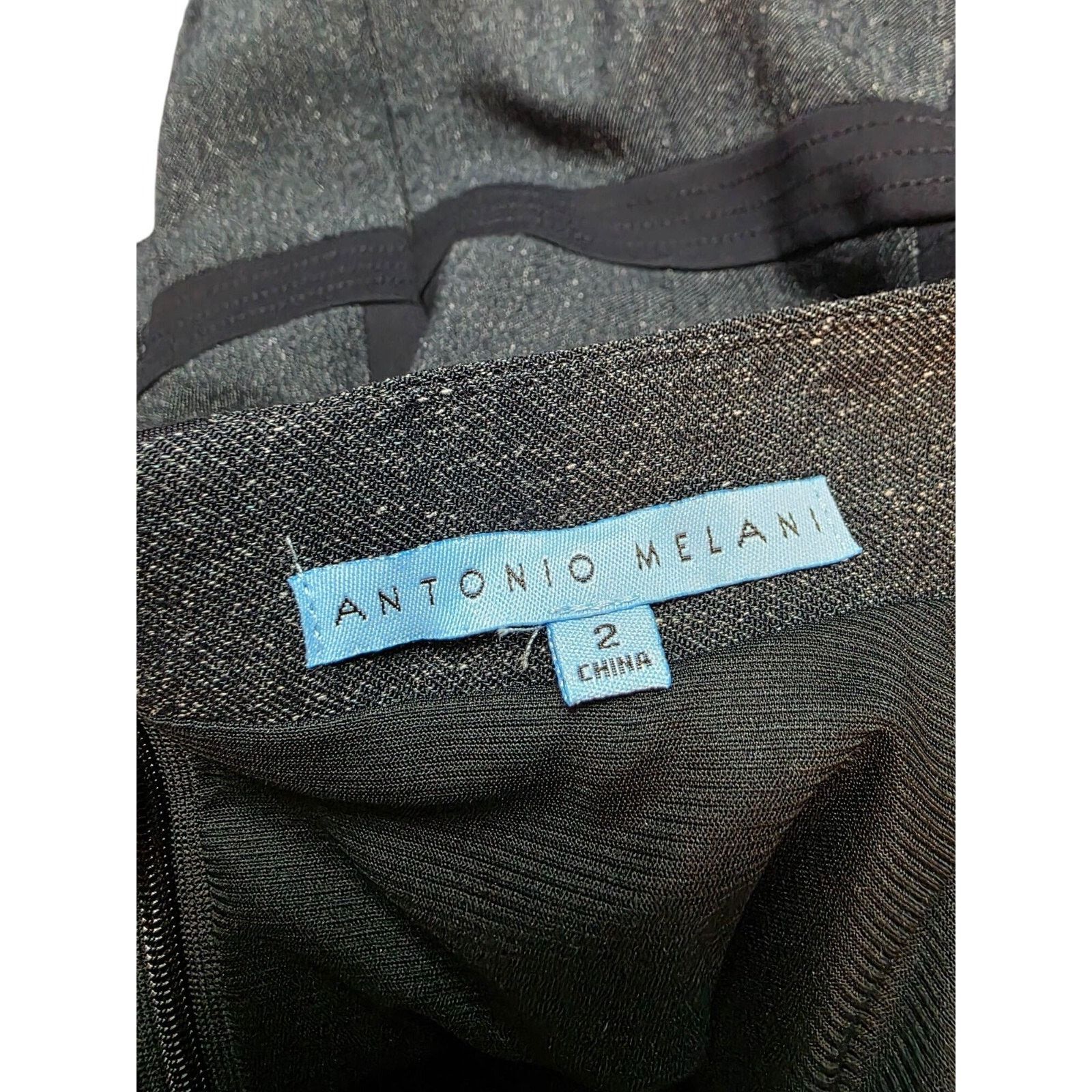 ANTONIO MIRO Antonio Melani Womens Metallic Gray & Black Dress size 2 Size XS / US 0-2 / IT 36-38 - 14 Thumbnail
