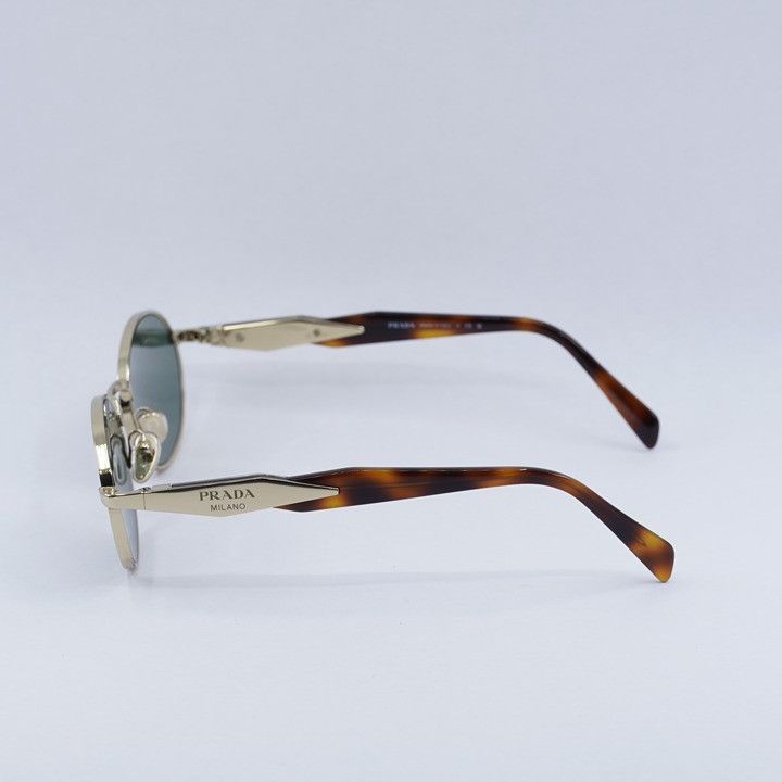 Prada Prada PR65ZS ZVN70L Sunglasses Pale Gold Oval Frame Size ONE SIZE - 10 Thumbnail