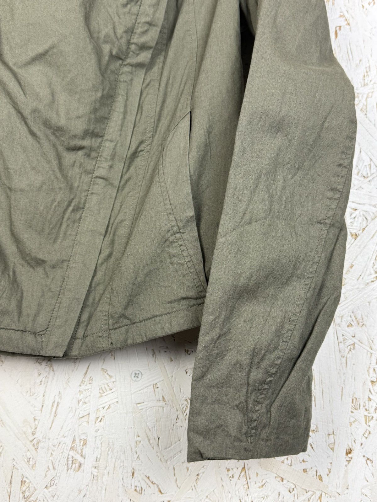 Helmut Lang Helmut Lang Draped Cotton Biker Jacket In Green Size S Size S / US 4 / IT 40 - 3 Thumbnail