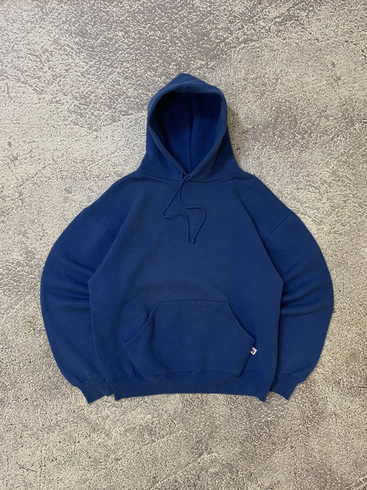 Vintage Russell Athletic Blanks Hoodie Blue 1990s