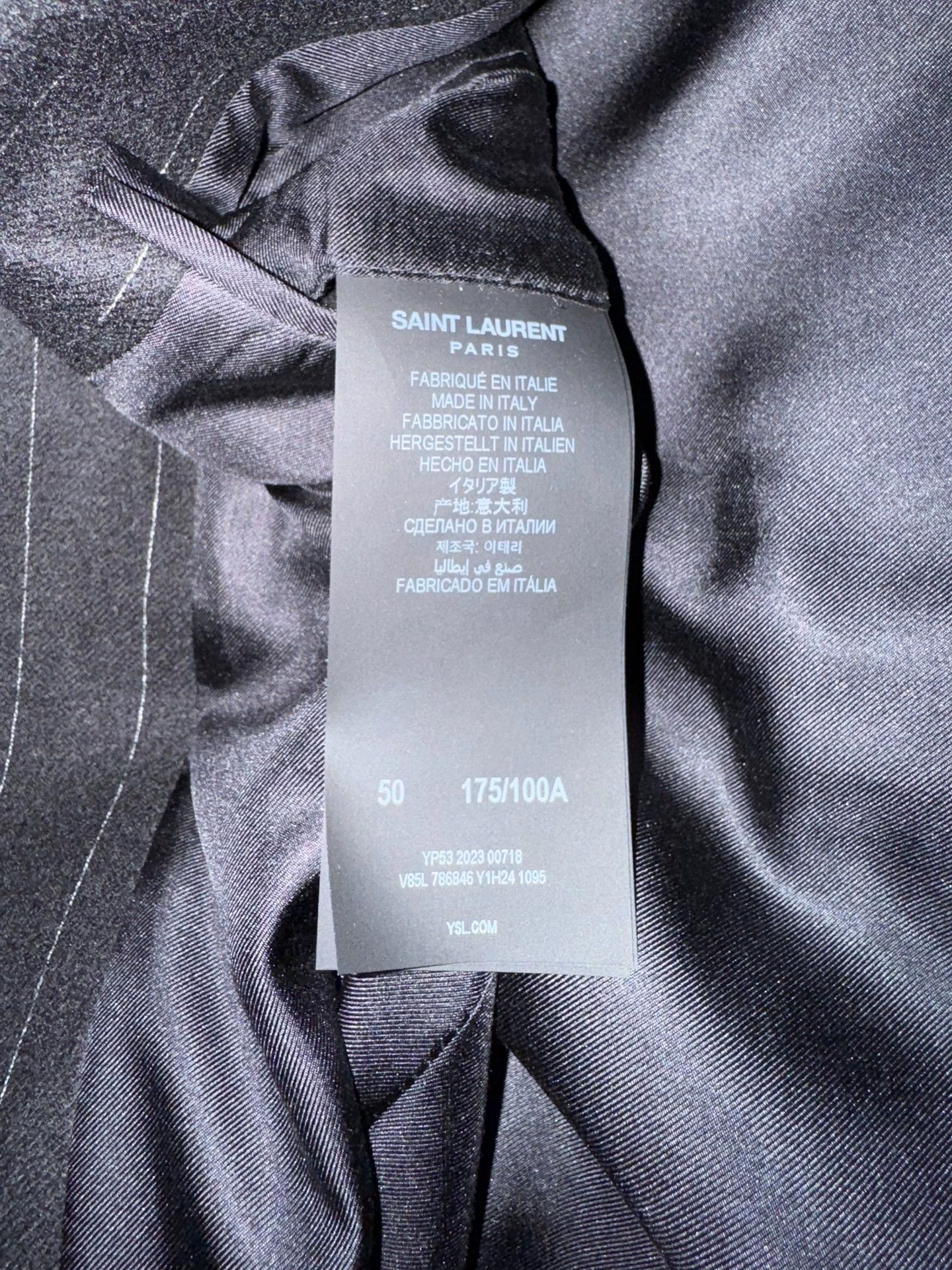 Saint Laurent Paris Saint Laurent YSL 24 Show Double-Breasted Blazer Black 50 Size 50S - 5 Thumbnail
