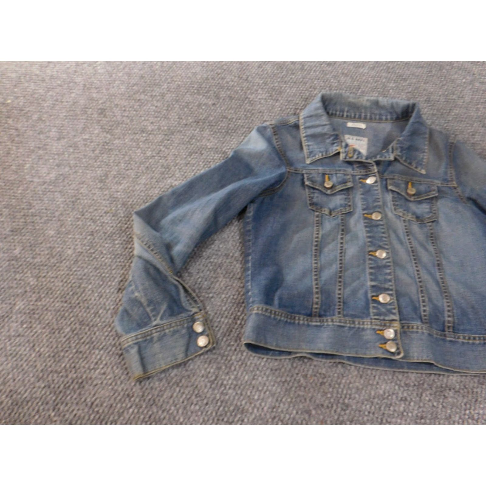 Old Navy Old Navy Jacket Womens Small Blue Denim Stretch Button Trucker Classic Casual Spring Fall Womens Size S / US 4 / IT 40 - 2 Thumbnail