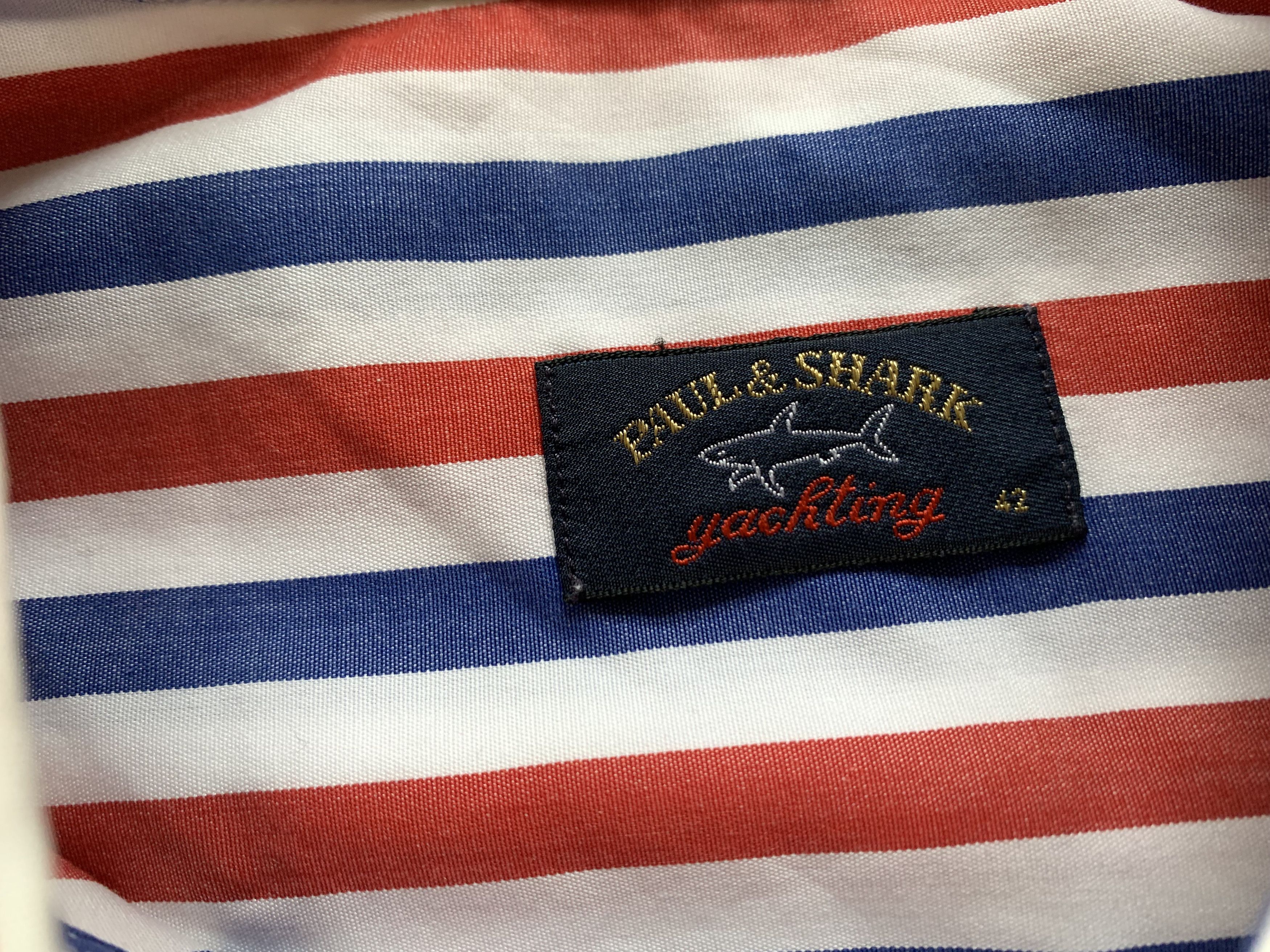 Paul & Shark Vintage Paul & Shark Yachting Cotton Stripe Shirt Size US M / EU 48-50 / 2 - 6 Thumbnail