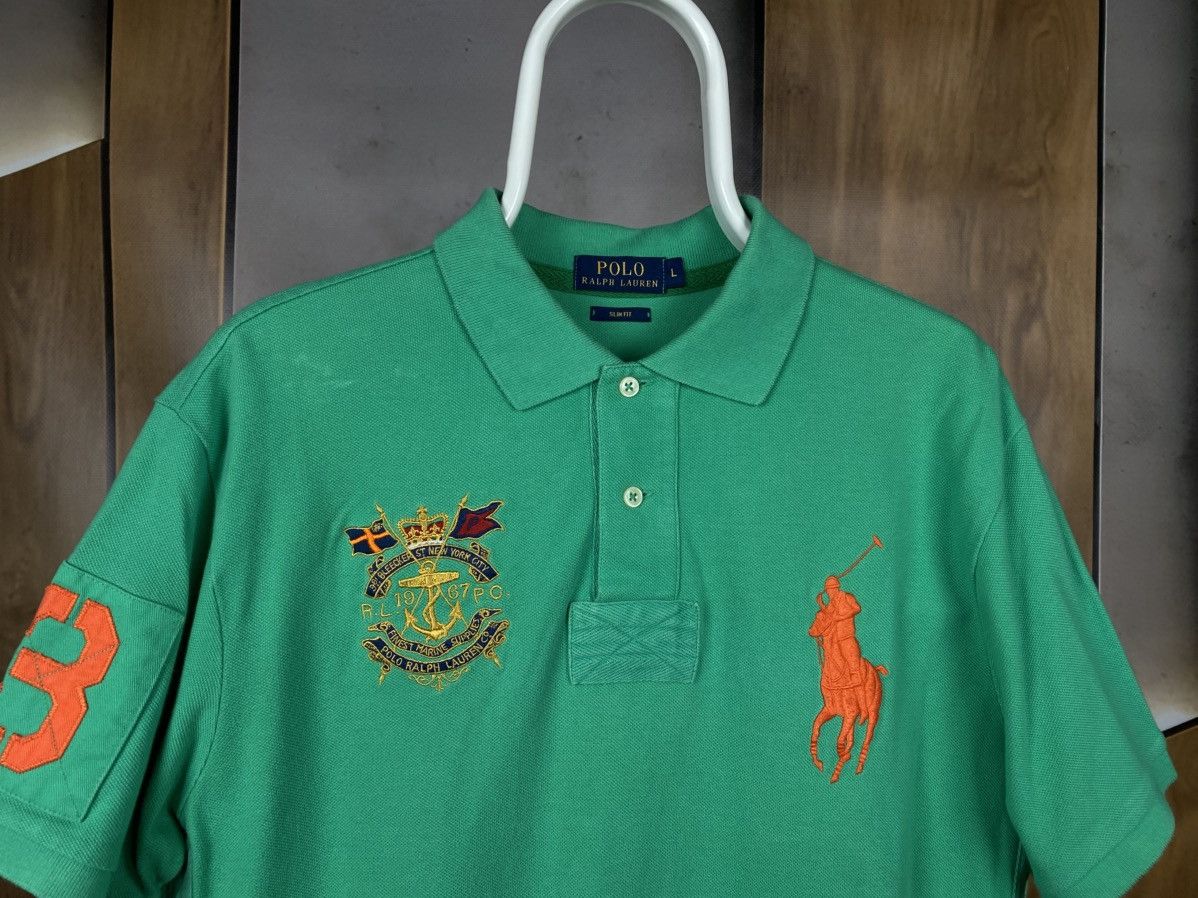 Polo Ralph Lauren 🎠Vintage Polo T-Shirt Polo Ralph Lauren Racing 3 Chief Keef🎠 Size US L / EU 52-54 / 3 - 6 Thumbnail