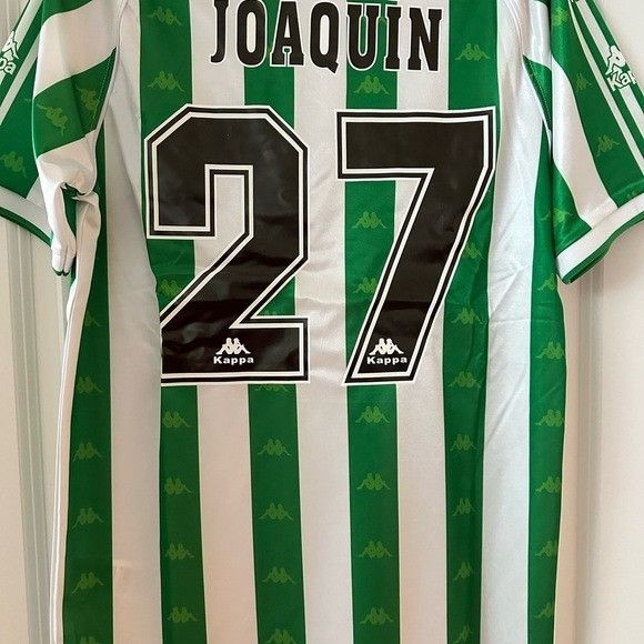 Kappa Real Betis Joaquin #27 Retro Soccer Jersey Home Green 95/97 Size US L / EU 52-54 / 3 - 8 Thumbnail