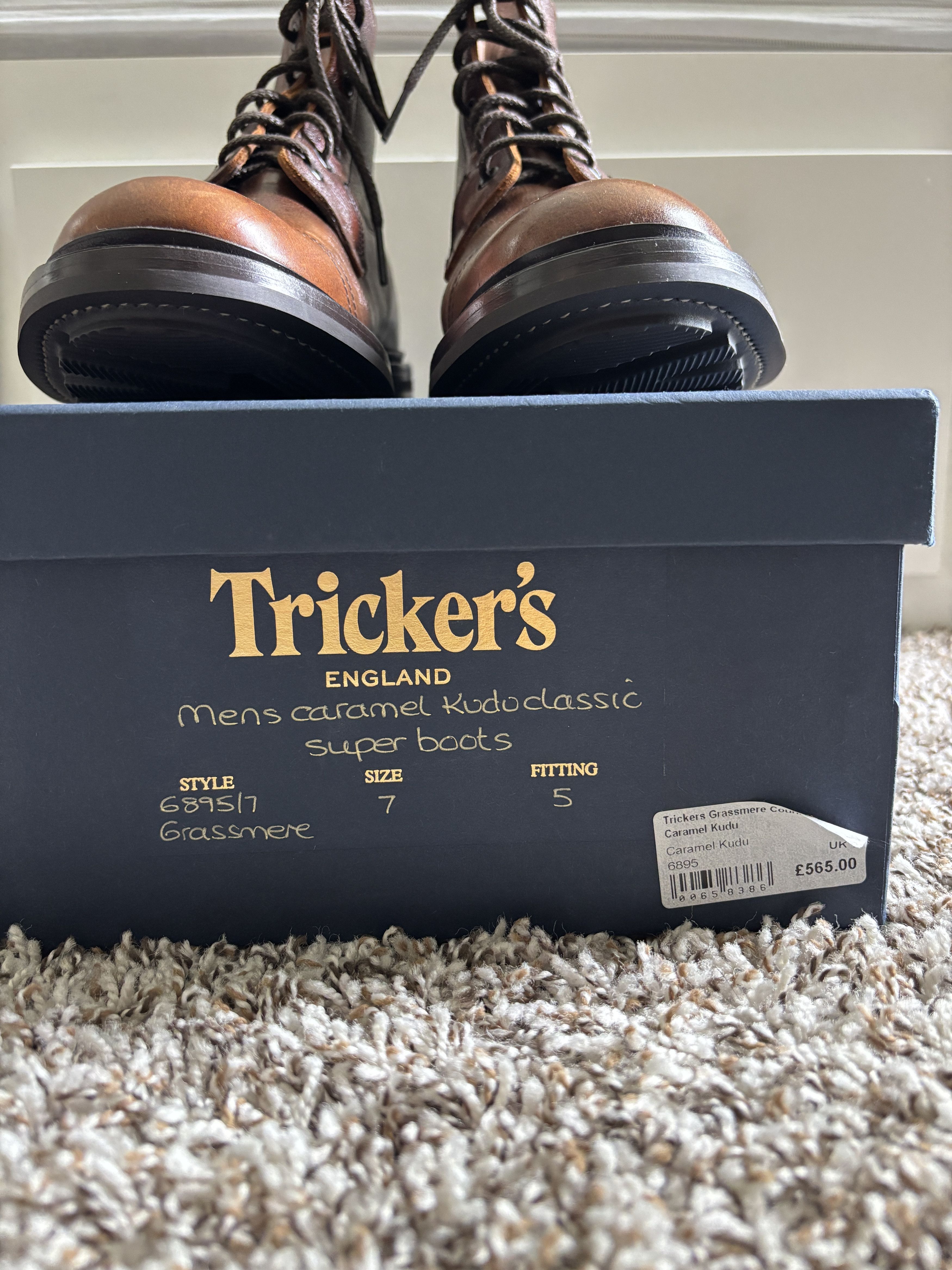 Tricker's Trickers Grassmere Country Boot - Caramel Kudu - Size 7 Size US 8 / EU 41 - 3 Thumbnail