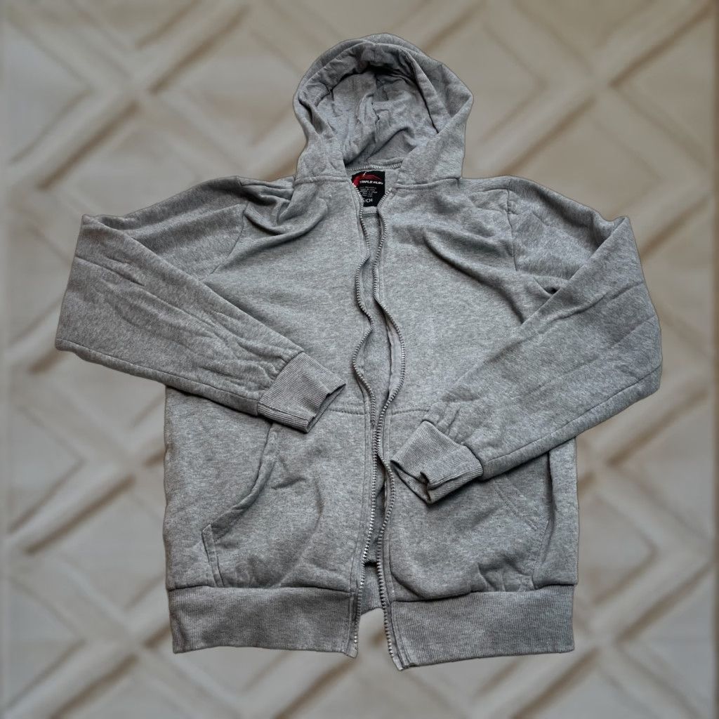 Vintage Triple Play Full Zip Hoodie Unisex Adults Small Gray Polyester Zipper Missing Pilling Spot Decent Condition Sweatshirt Hoodie Full Zip Athletic Wear Size US S / EU 44-46 / 1 - 1 Thumbnail