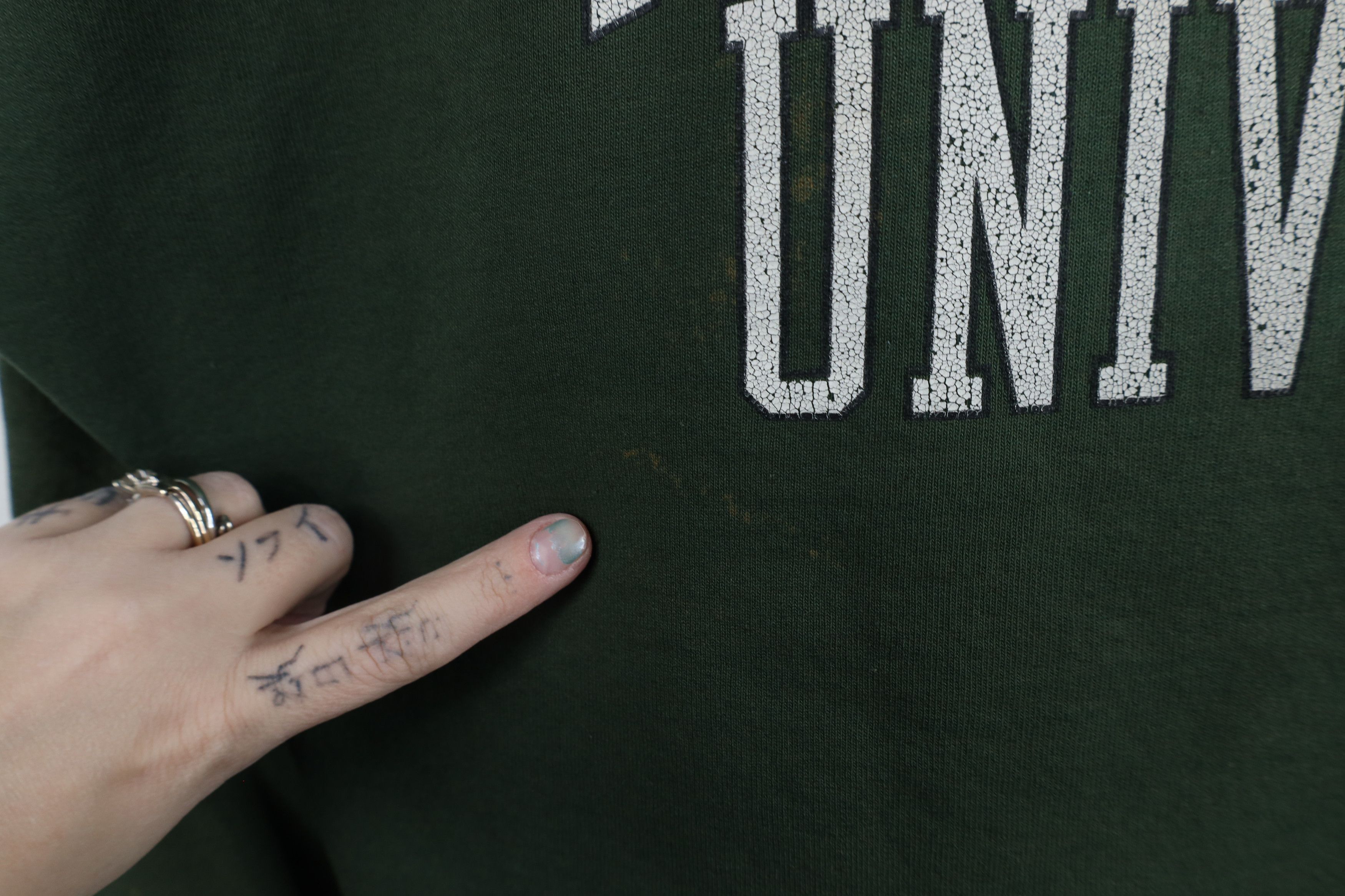 Champion × Vintage Vintage 90s Champion State University Sweatshirt Green Size US XXL / EU 58 / 5 - 5 Thumbnail