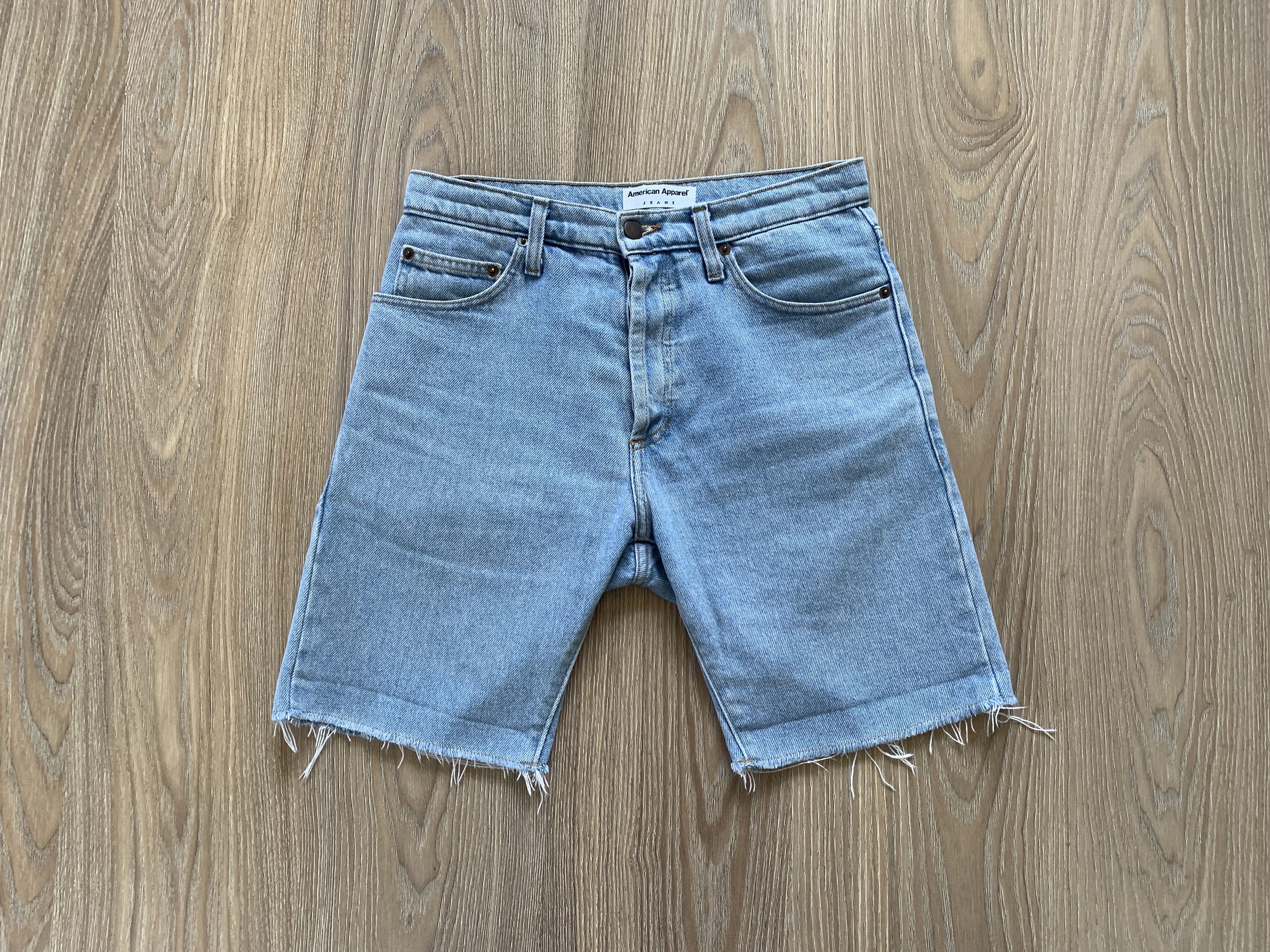 American Apparel Light Blue Denim Shorts