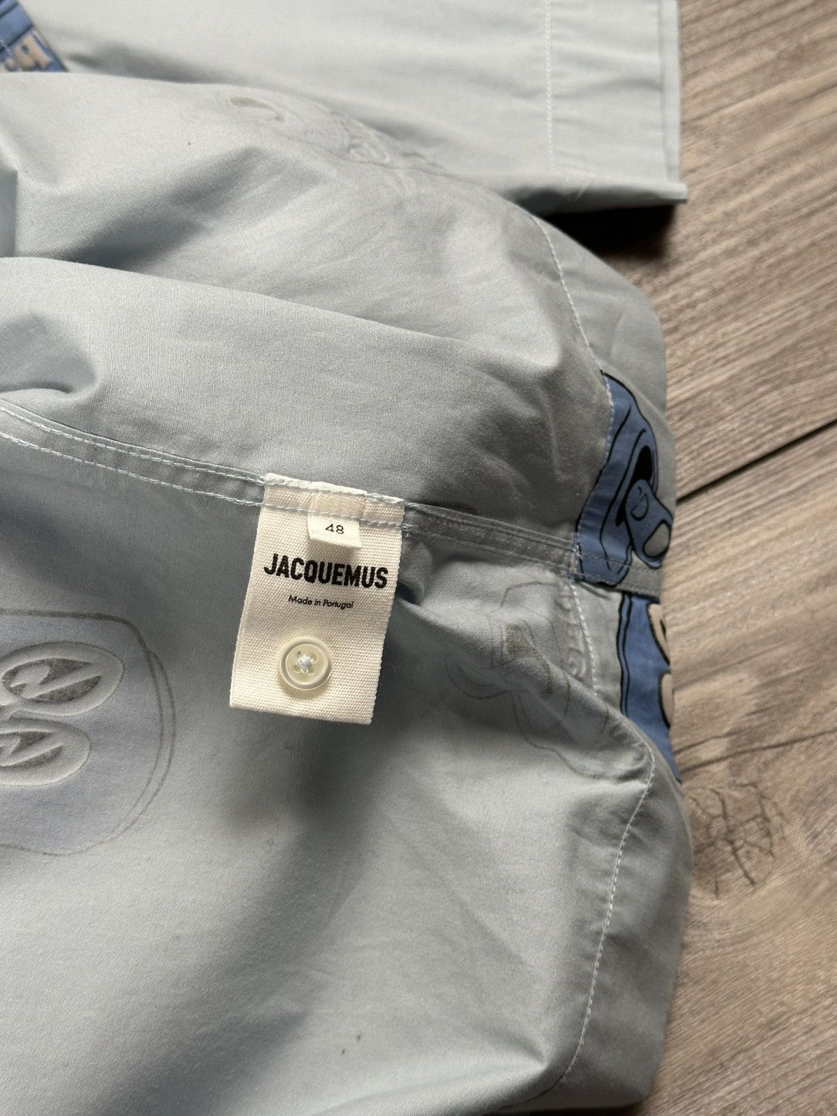 Jacquemus Jacquemus Blue La Chemise Jean Soda Can Short Sleeve Shirt Size US M / EU 48-50 / 2 - 5 Thumbnail