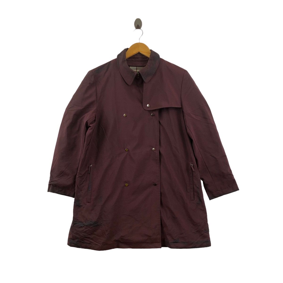 image of Burberry London Jacket Novacheck Made In England in Burgundy, Men's (Size Large)