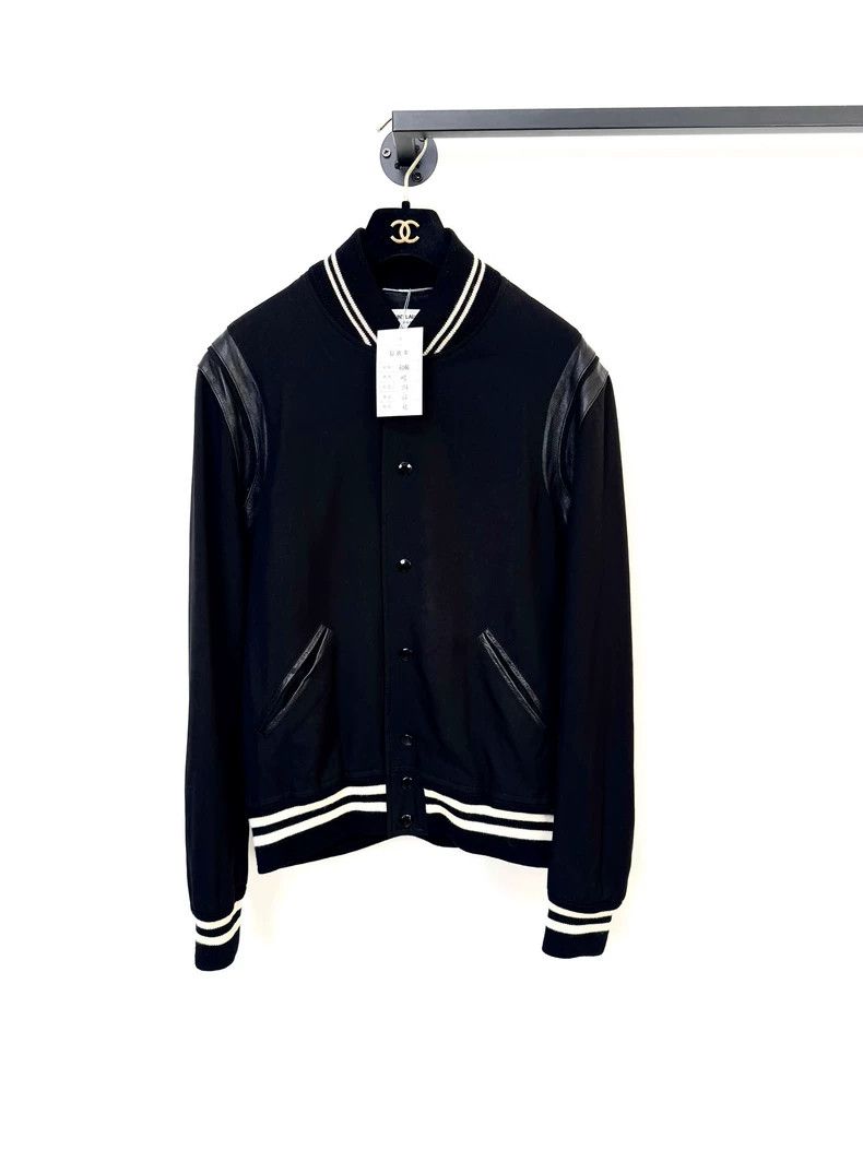 Saint Laurent Paris Saint Laurent Black Baseball Jacket Size US L / EU 52-54 / 3 - 1 Thumbnail