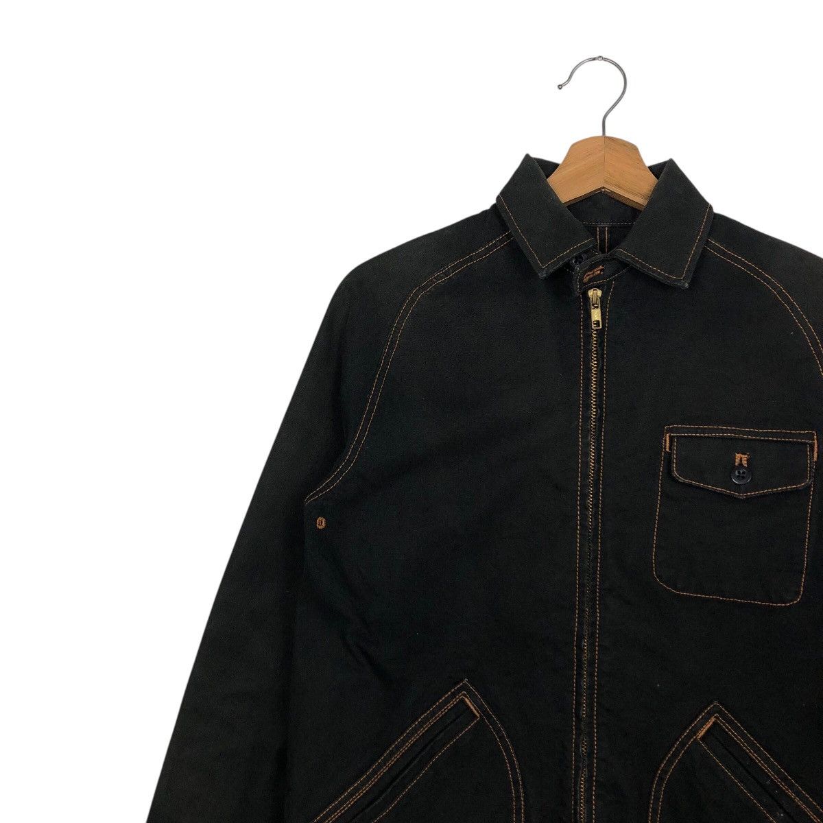 Japanese Brand United Arrows Pink Label Black Zip Workwear Jacket Size US S / EU 44-46 / 1 - 8 Thumbnail