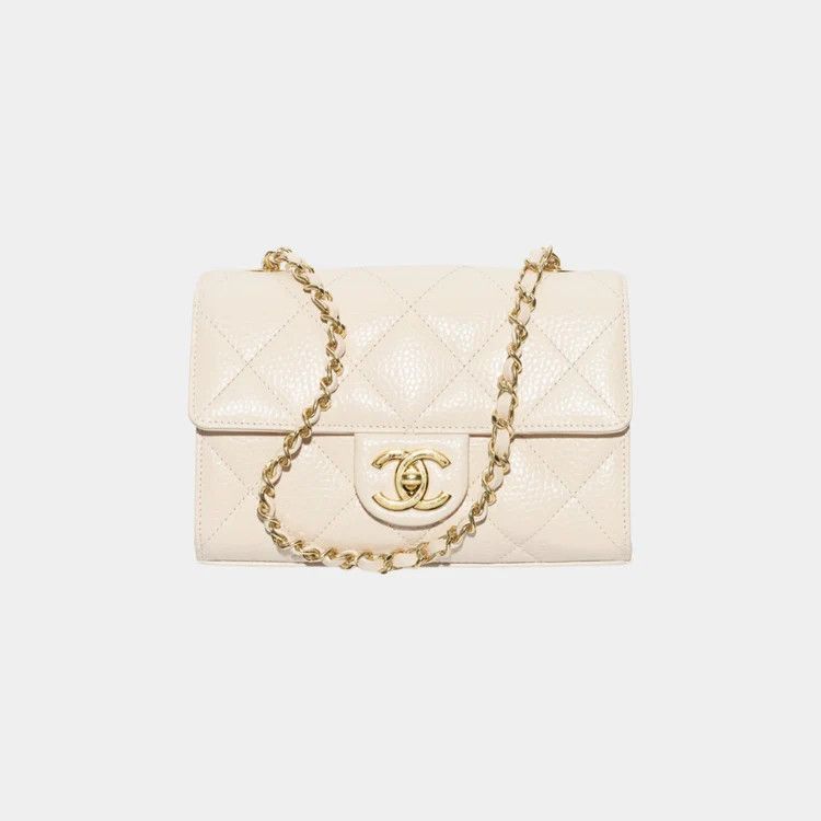 Chanel os11x0126 Size: OS / Mini Flap Bag in Light Beige Size ONE SIZE - 1 Thumbnail