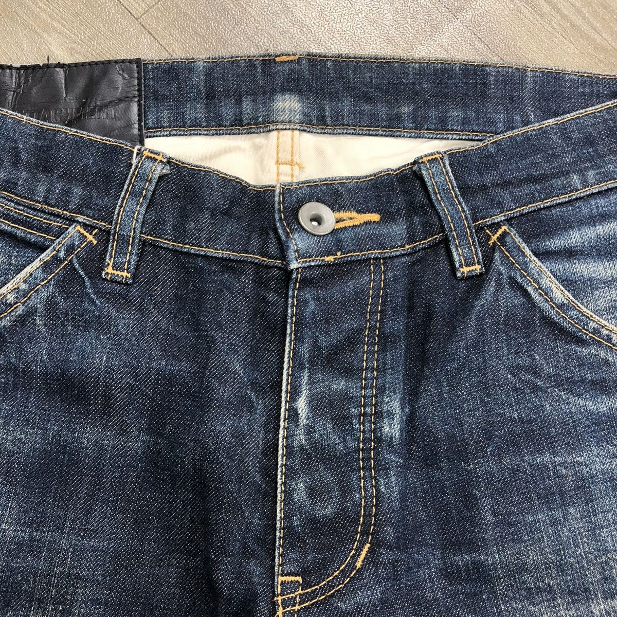 Attachment × Kazuyuki Kumagai Attachment × Le Grande Bleu (L.G.B.) 🇯🇵 2000s Attachment Lgb Gothic Goa Punk Style Curve Leg Jeans Size US 30 / EU 46 - 8 Thumbnail