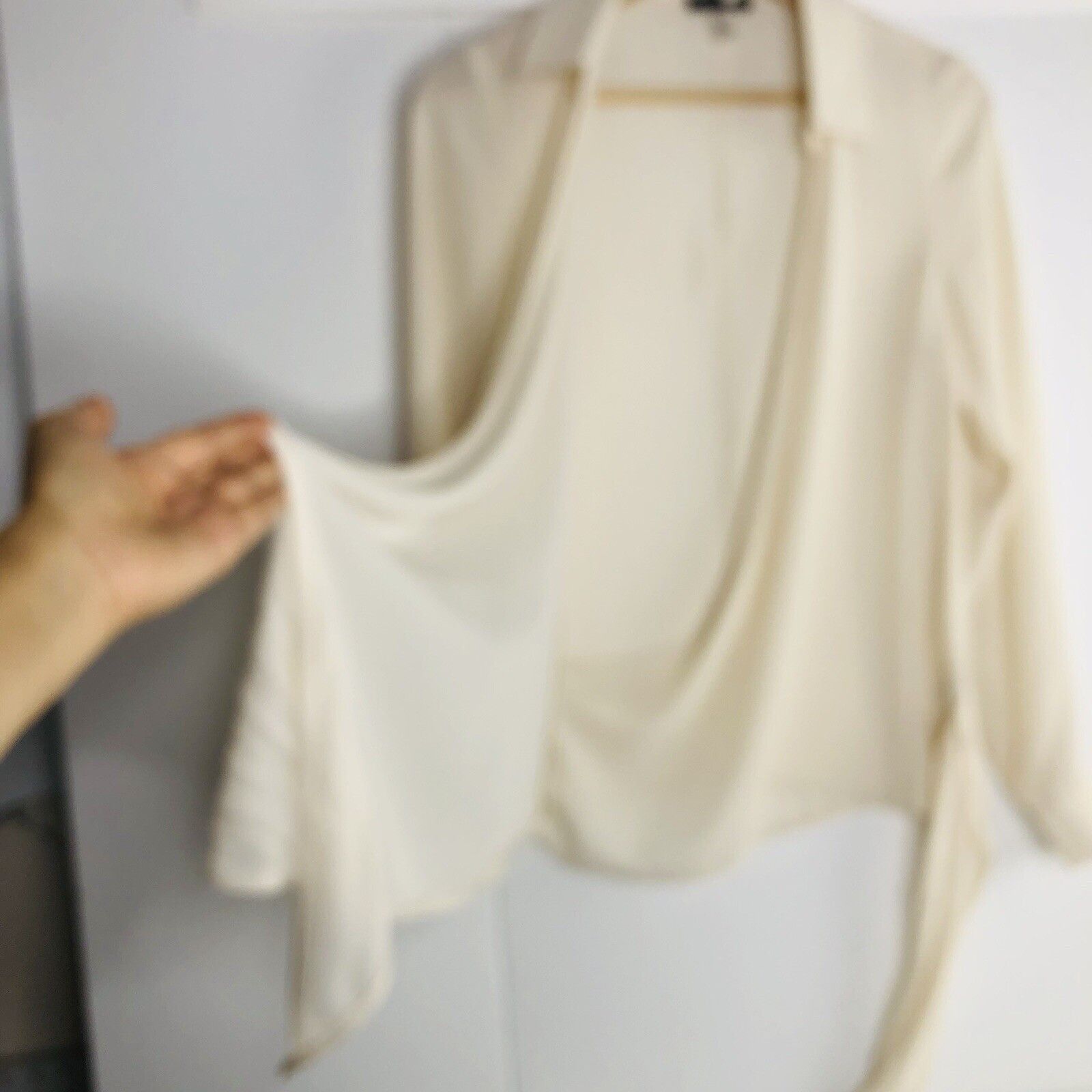 Venus Venus Wrap Ivory Top Blouse Shirt Sz 2 Tie V-neck Size XS / US 0-2 / IT 36-38 - 6 Thumbnail