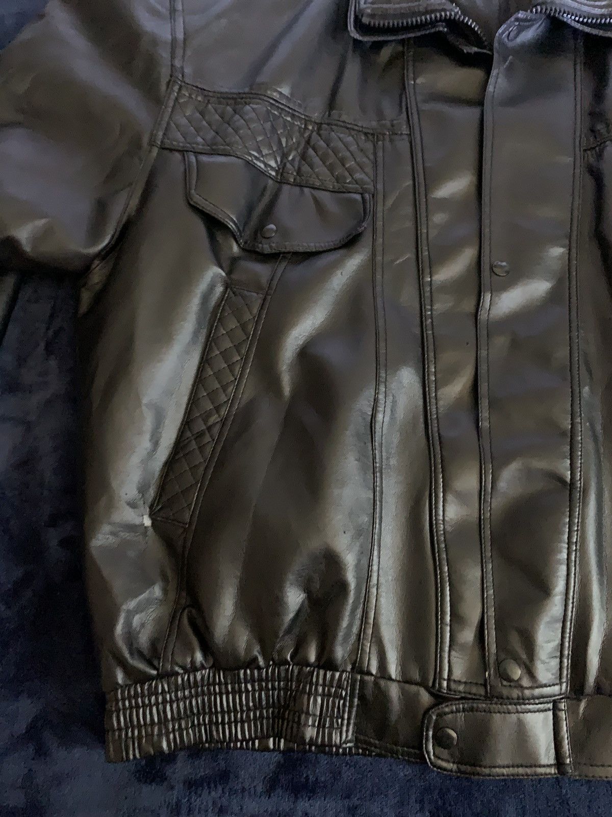 Vintage Fake Leather Jacket Y2K Streetwear Vintage Fashion Opium 00s Size US XXL / EU 58 / 5 - 3 Thumbnail