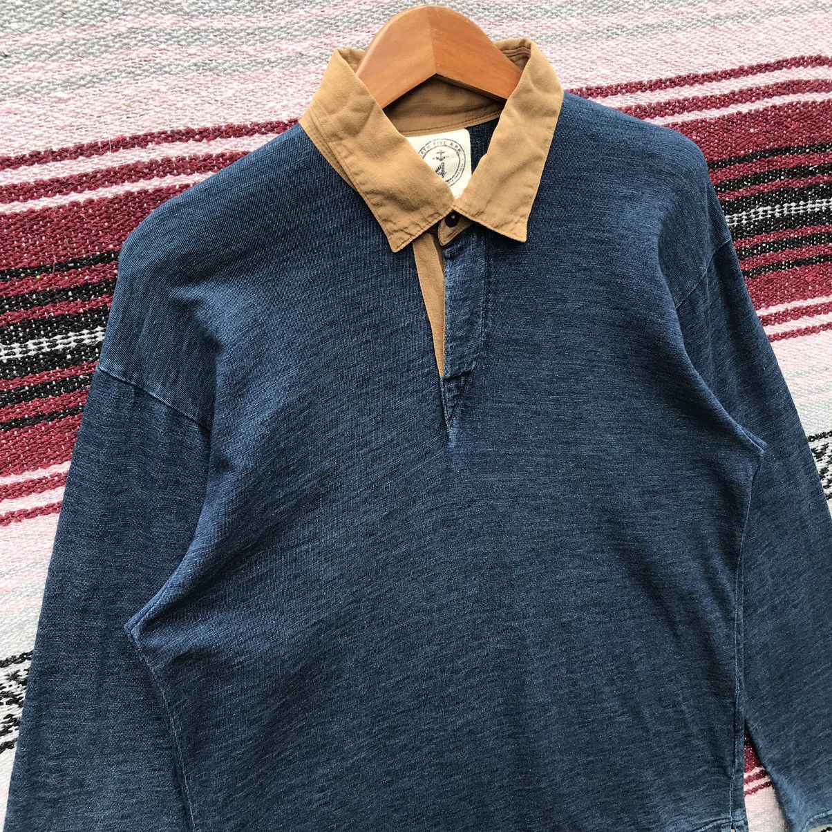 45rpm 45Rpm Marine 45 indigo blue Polo Tee Japanese Brand Size US S / EU 44-46 / 1 - 5 Thumbnail