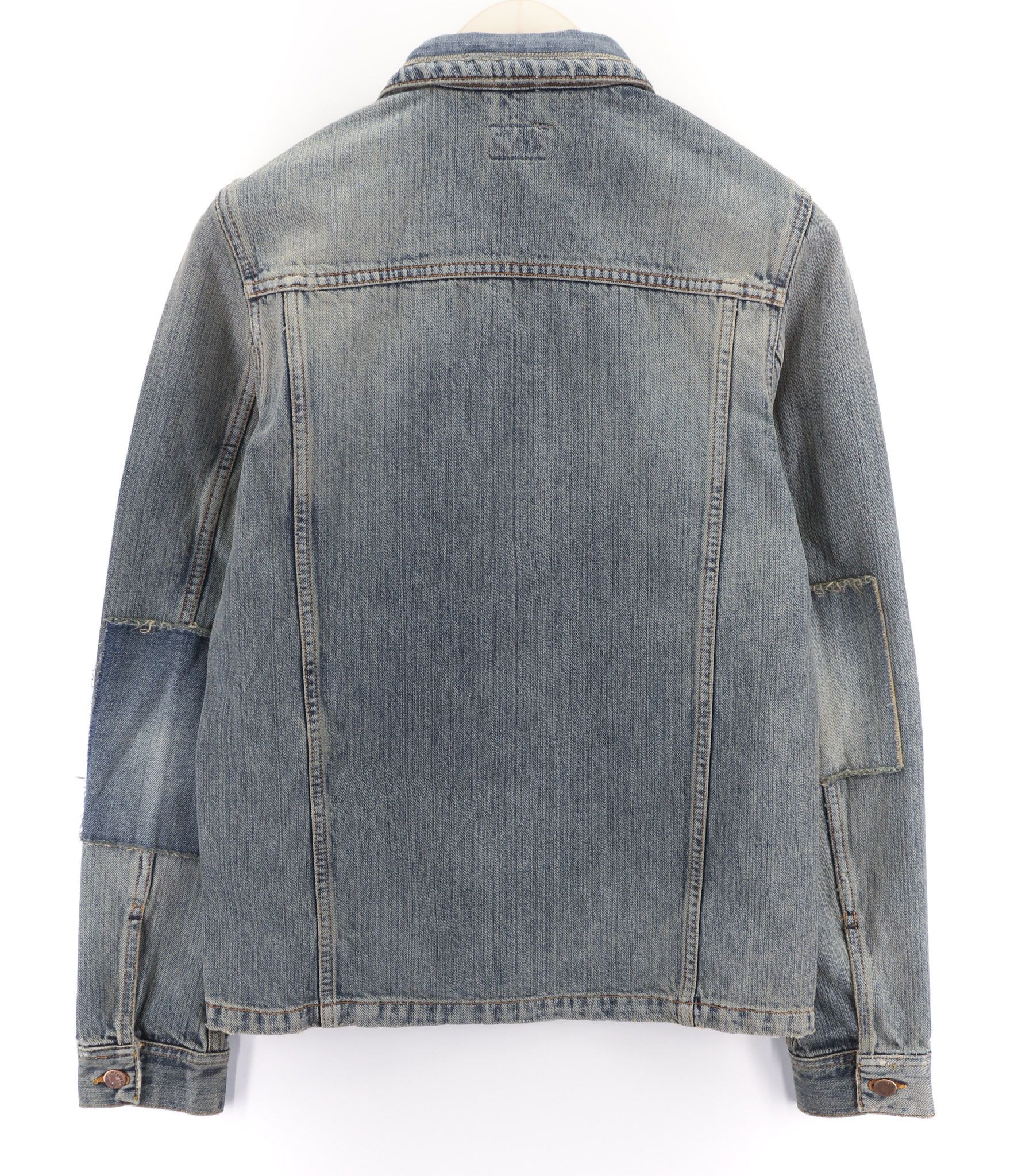 Nudie Jeans RONNY PATCHES XS Blue Denim Polo Jacket 80358 Size US XS / EU 42 / 0 - 2 Thumbnail
