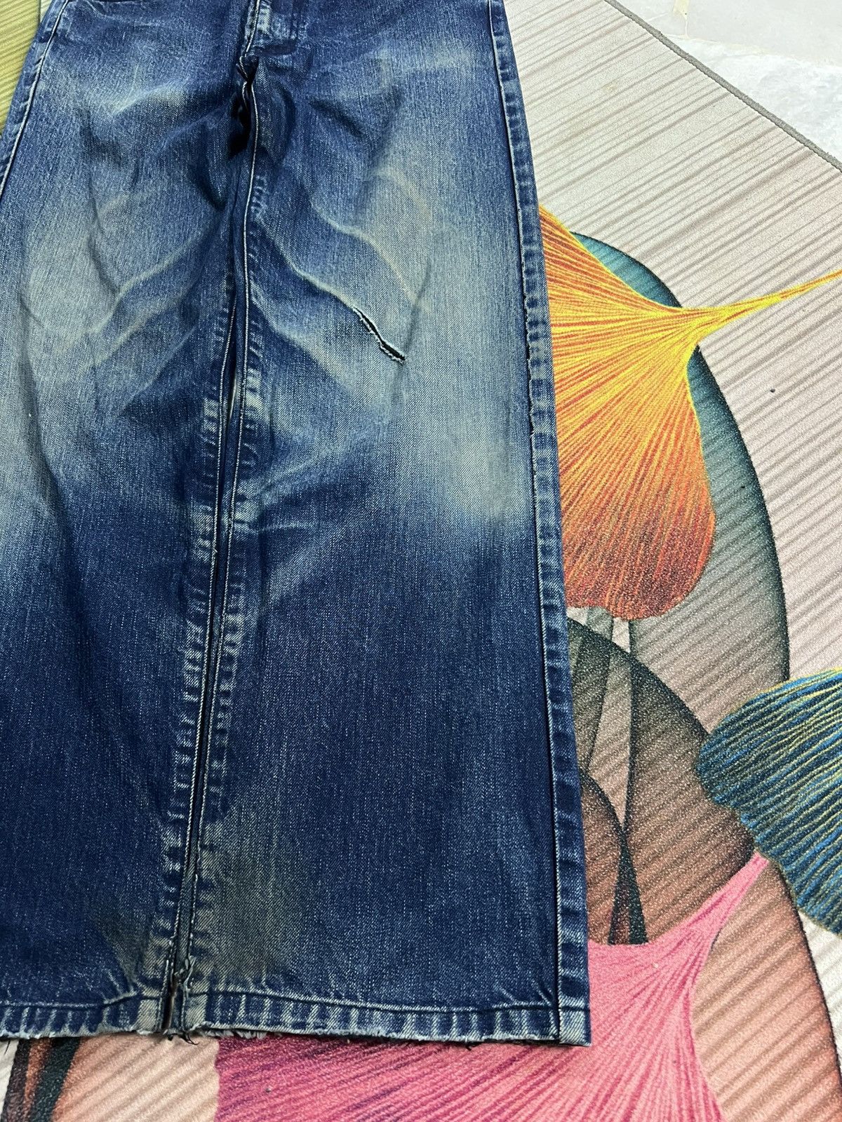 If Six Was Nine × Le Grande Bleu (L.G.B.) 💥BAGGY💥VINTAGE 90’s STYLE BOBSON DISTRESS JEANS Size US 29 - 4 Thumbnail