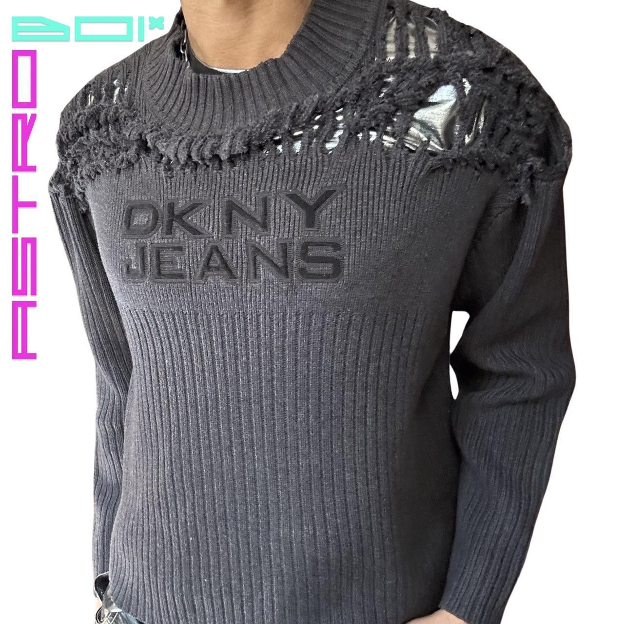 DKNY ASTROBOI* DKNY JEANS Gray Braided Twist Chunky Sweatern- XL Size US XL / EU 56 / 4 - 3 Thumbnail