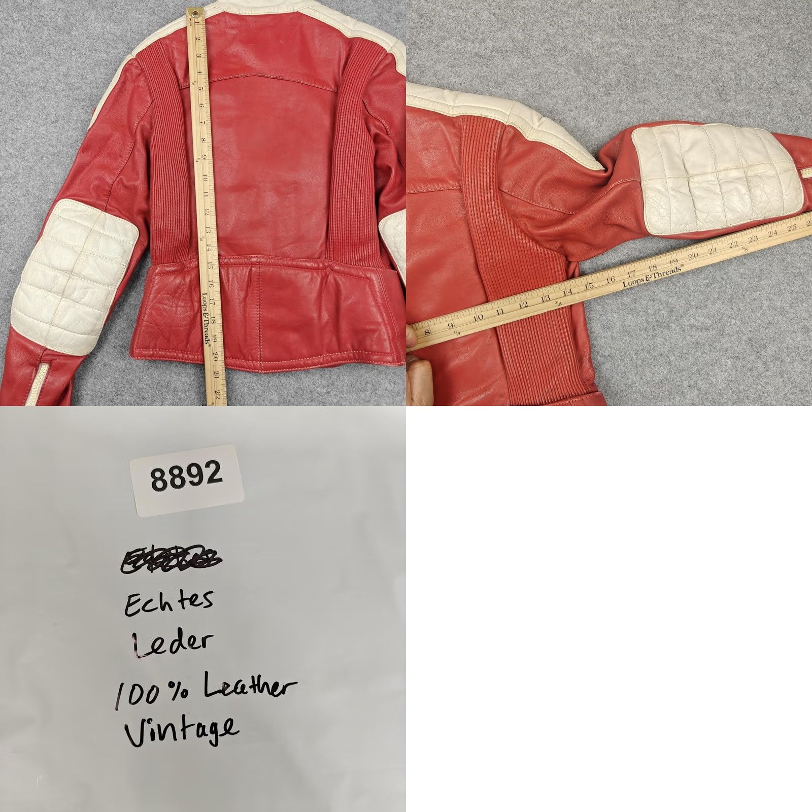 Shein VINTAGE Hein Gericke Jacket Womens 40 Red Leather Motorcycle Padded Zip Size S / US 4 / IT 40 - 10 Thumbnail