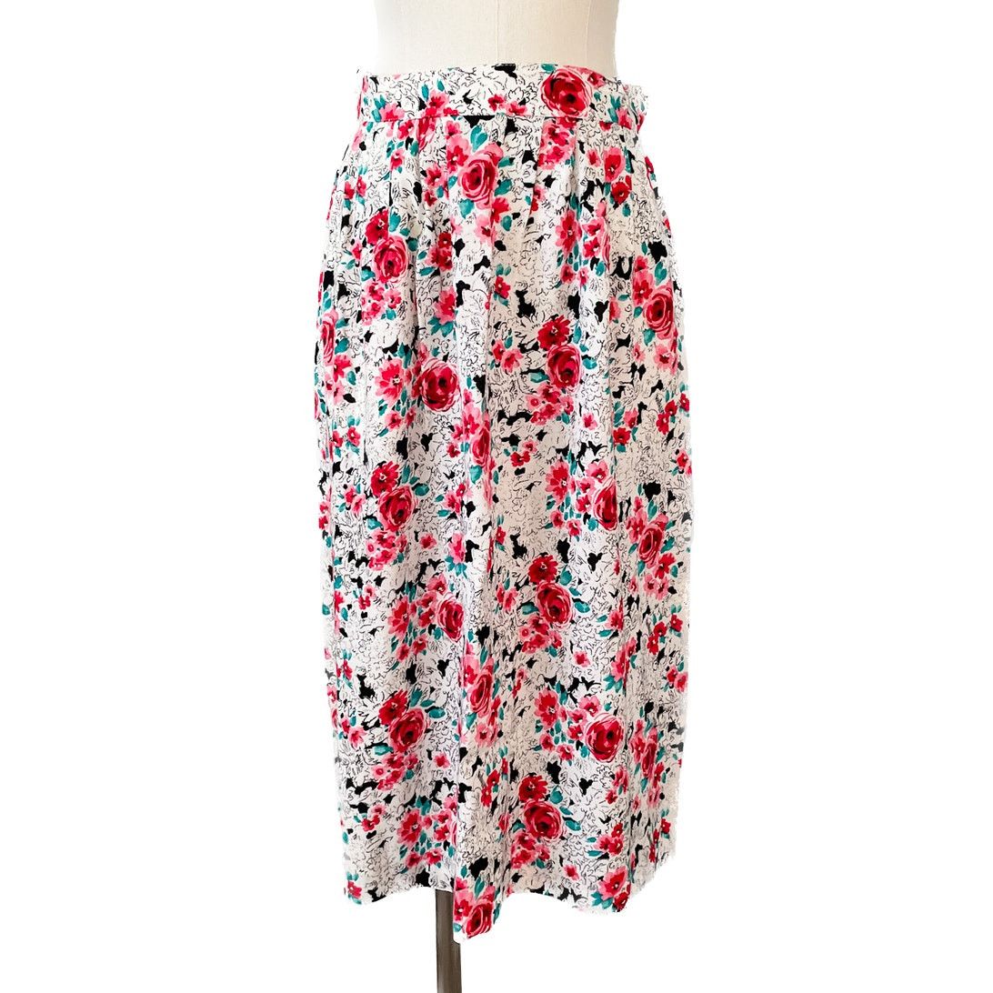 Vintage Vintage coquette floral pleated skirt pockets size XS / SP Size 27" / US 4 / IT 40 - 7 Thumbnail