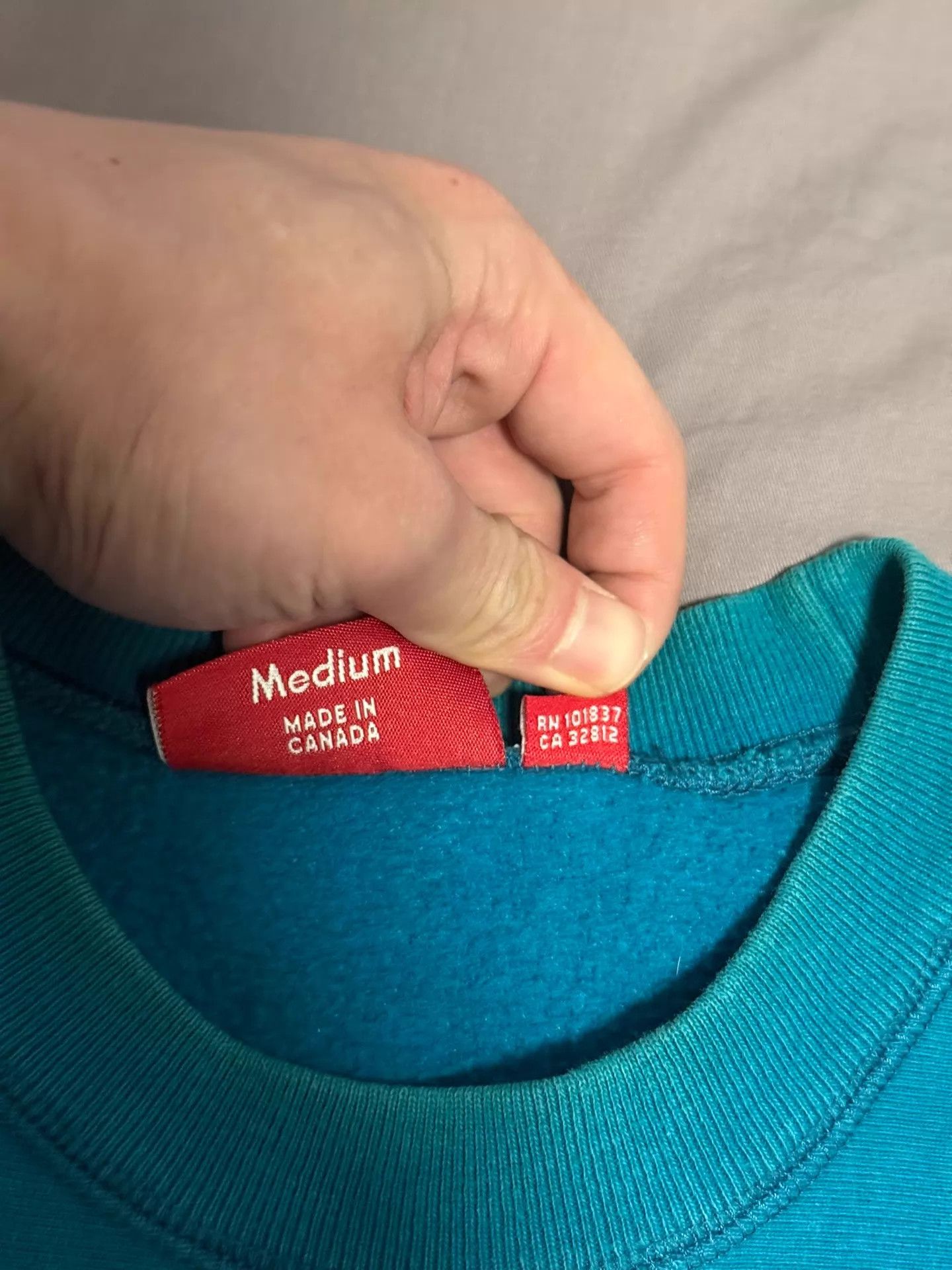 Supreme Supreme 2006 06fw teal on teal box logo crewneck Size US M / EU 48-50 / 2 - 3 Thumbnail