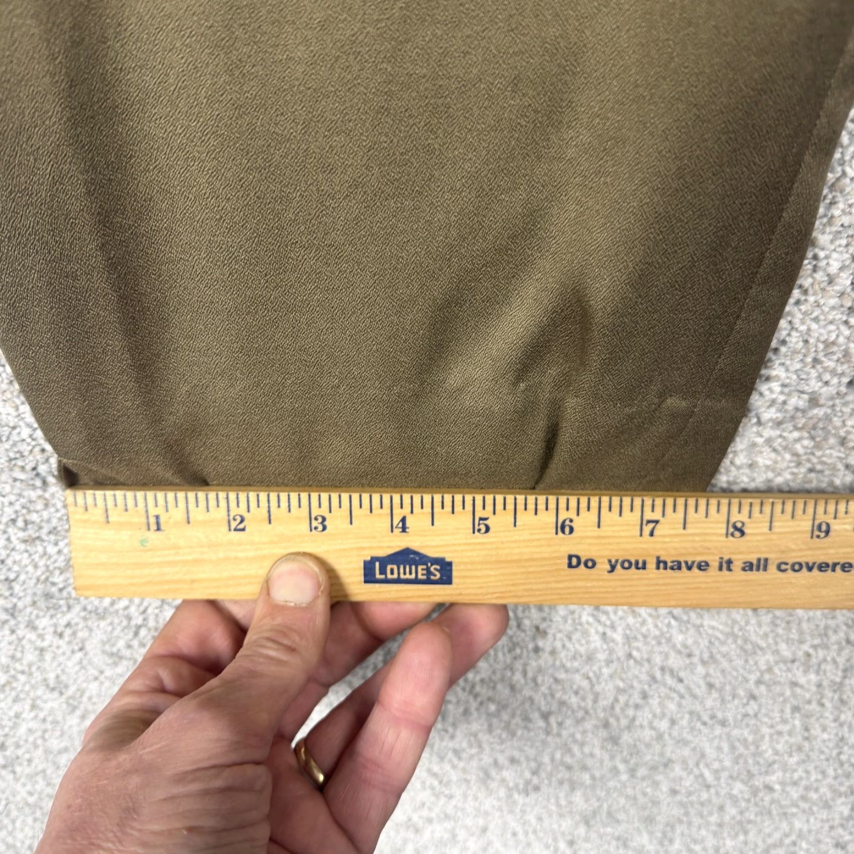 Vintage VINTAGE Finity Dress Pants Womens PM 30x23.5 Beige Silk Crepe Office Chic Size 32" / US 10 / IT 46 - 3 Thumbnail